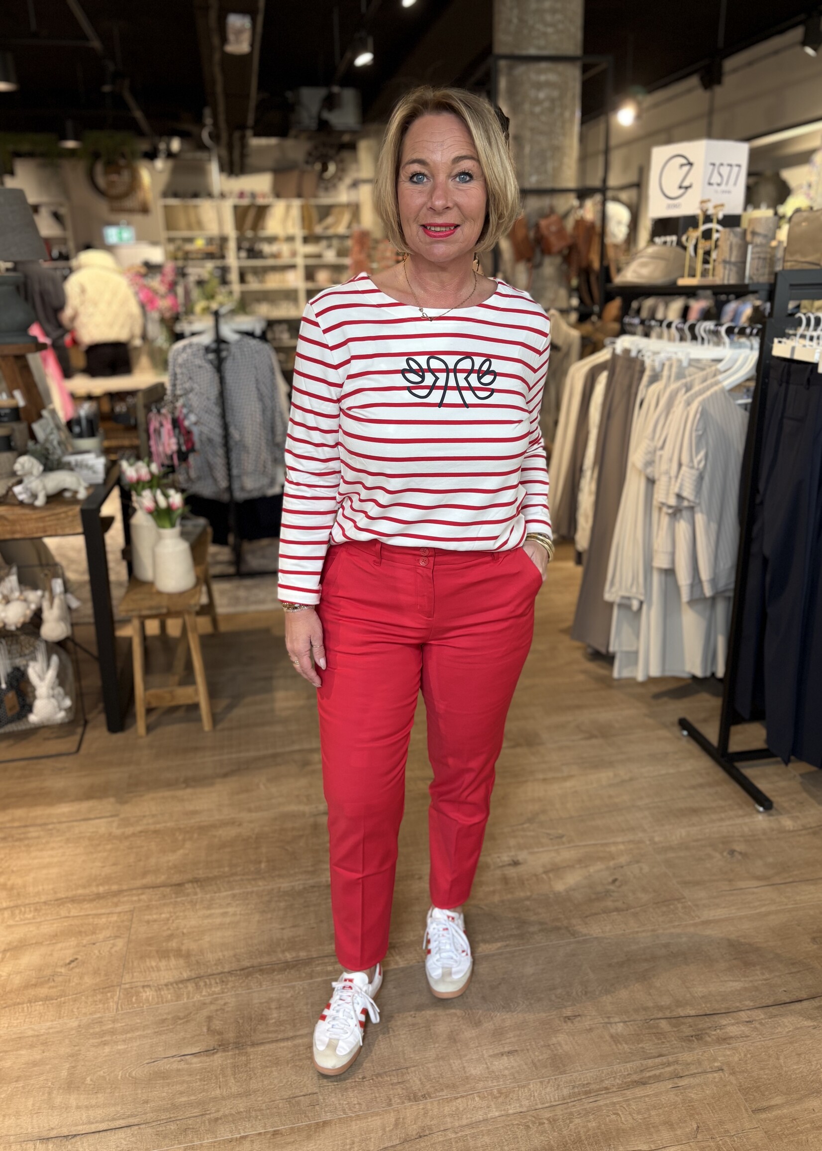 Red Button Broek Diana Uni - Red