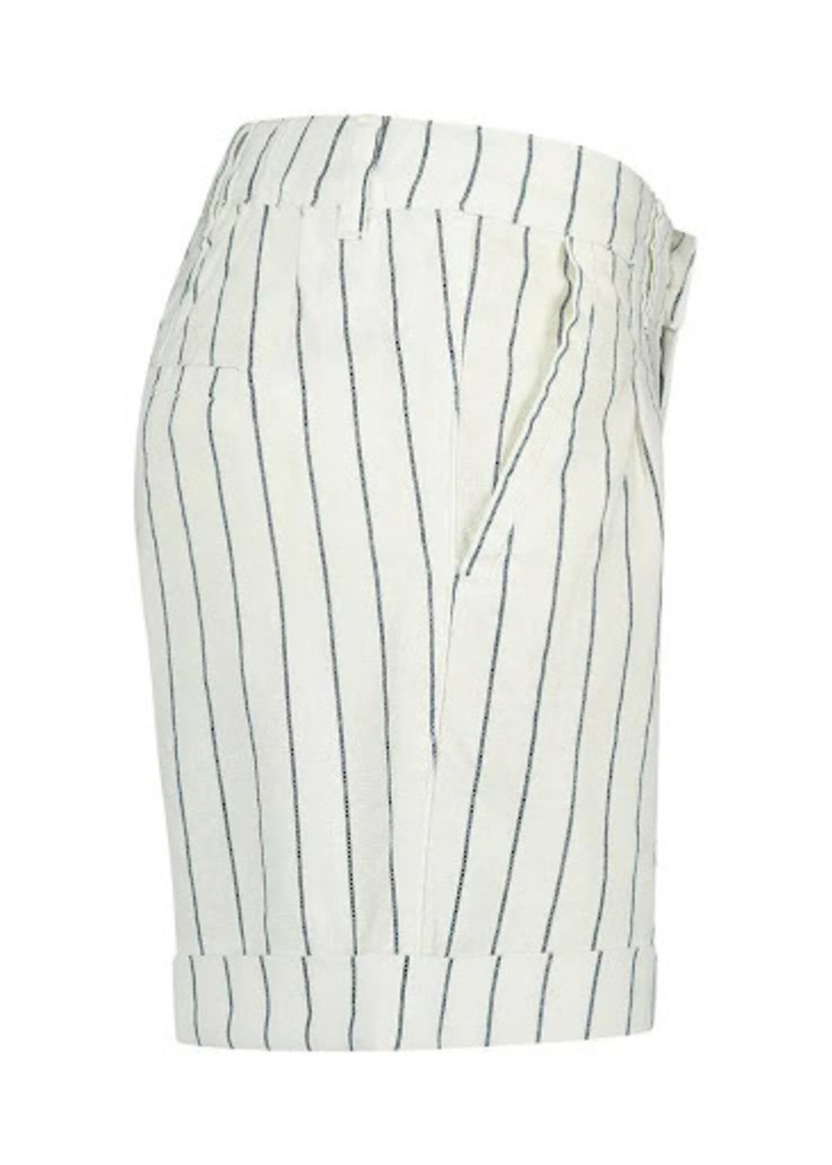 Red Button Short Cotton Linnen - Navy