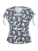 ZOSO Travel Blouse Dewi - White Navy
