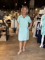 ZOSO Jurk Viscose Arlette - Aqua