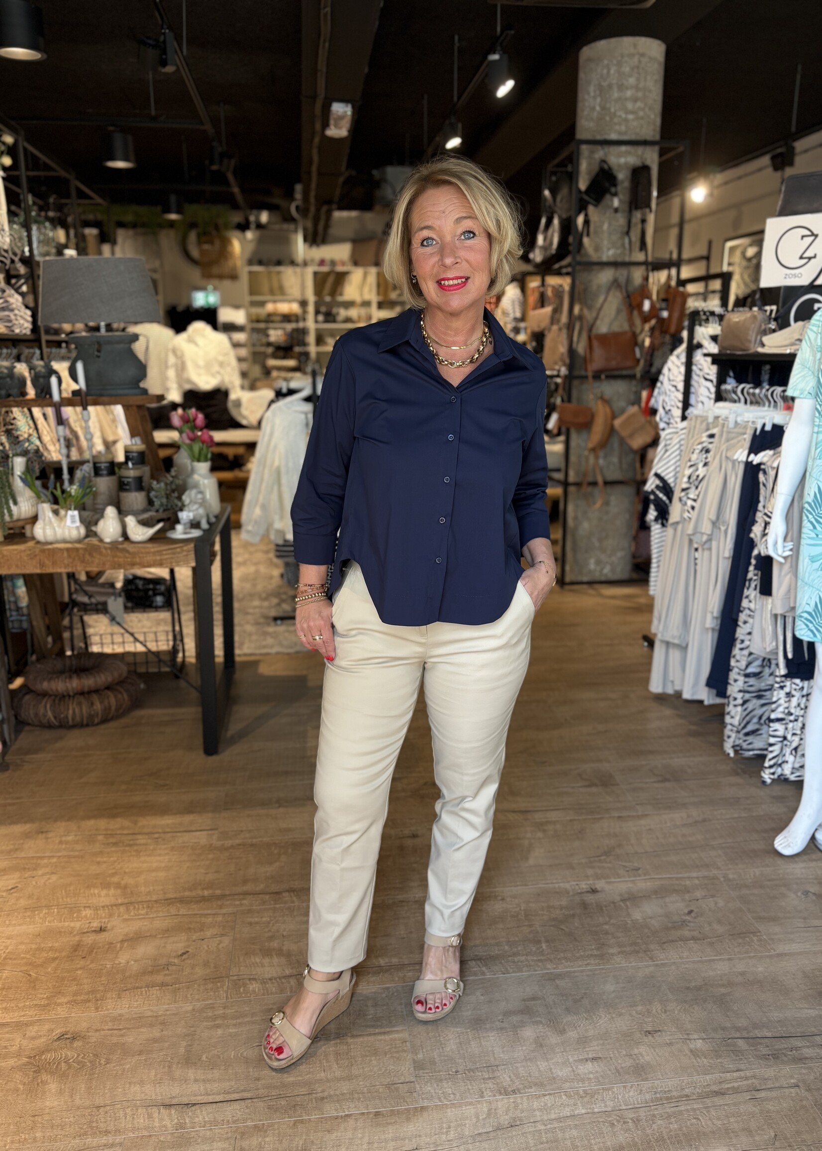 Bei ut Maril & Bei d'r Lars Blouse Basic Esvivid - Donkerblauw