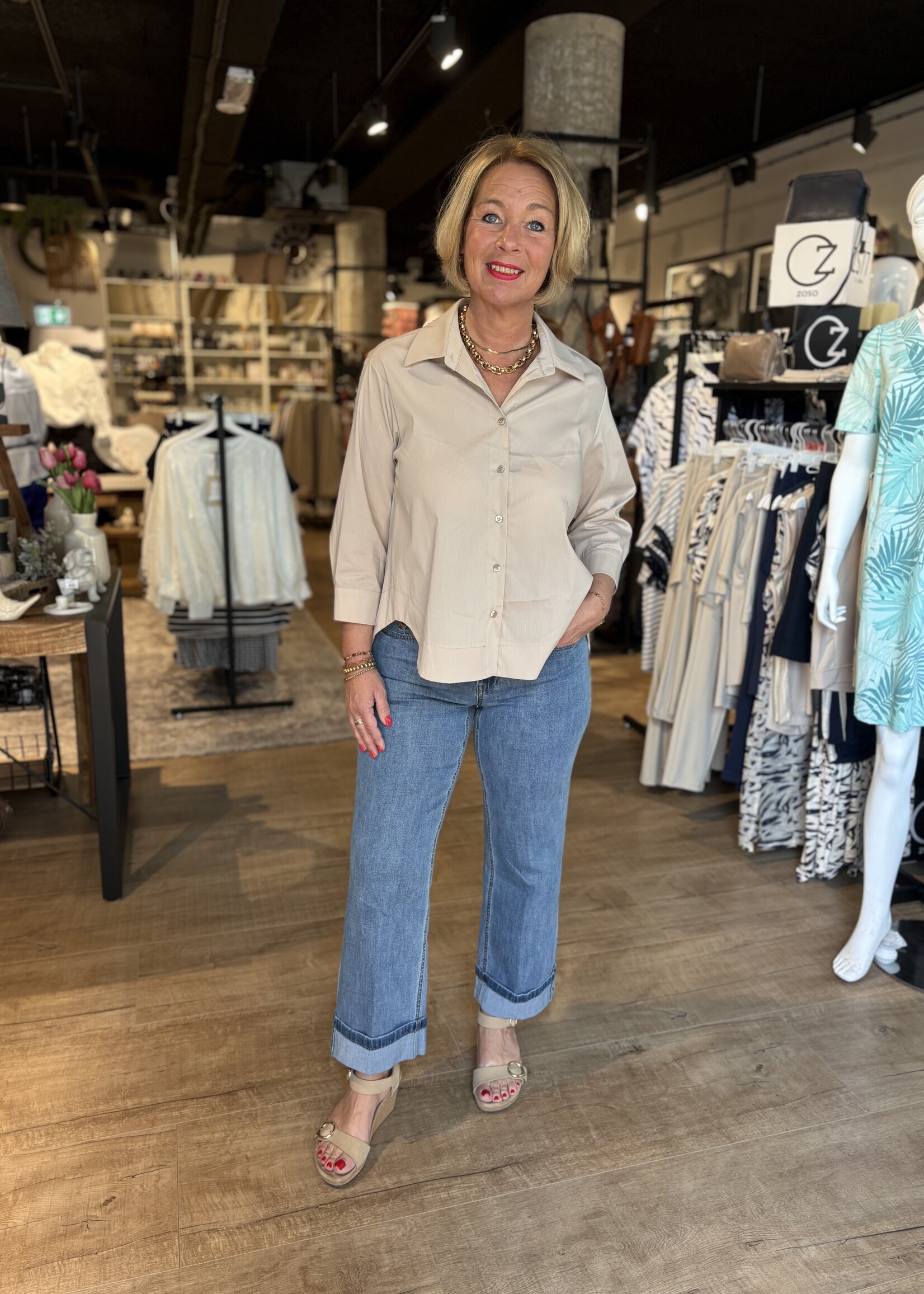 Bei ut Maril & Bei d'r Lars Blouse Basic Esvivid - Beige