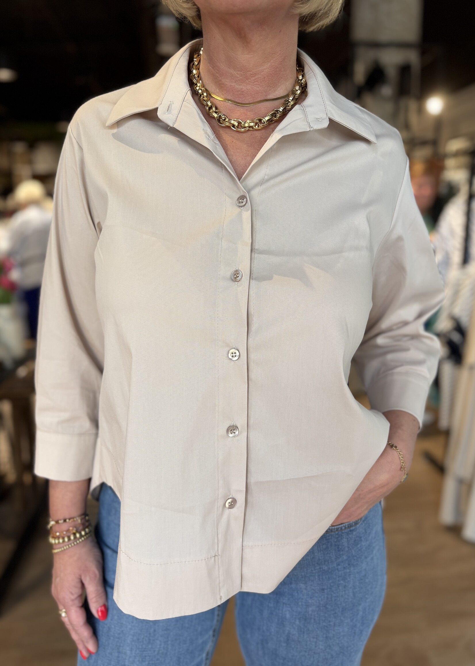 Bei ut Maril & Bei d'r Lars Blouse Basic Esvivid - Beige