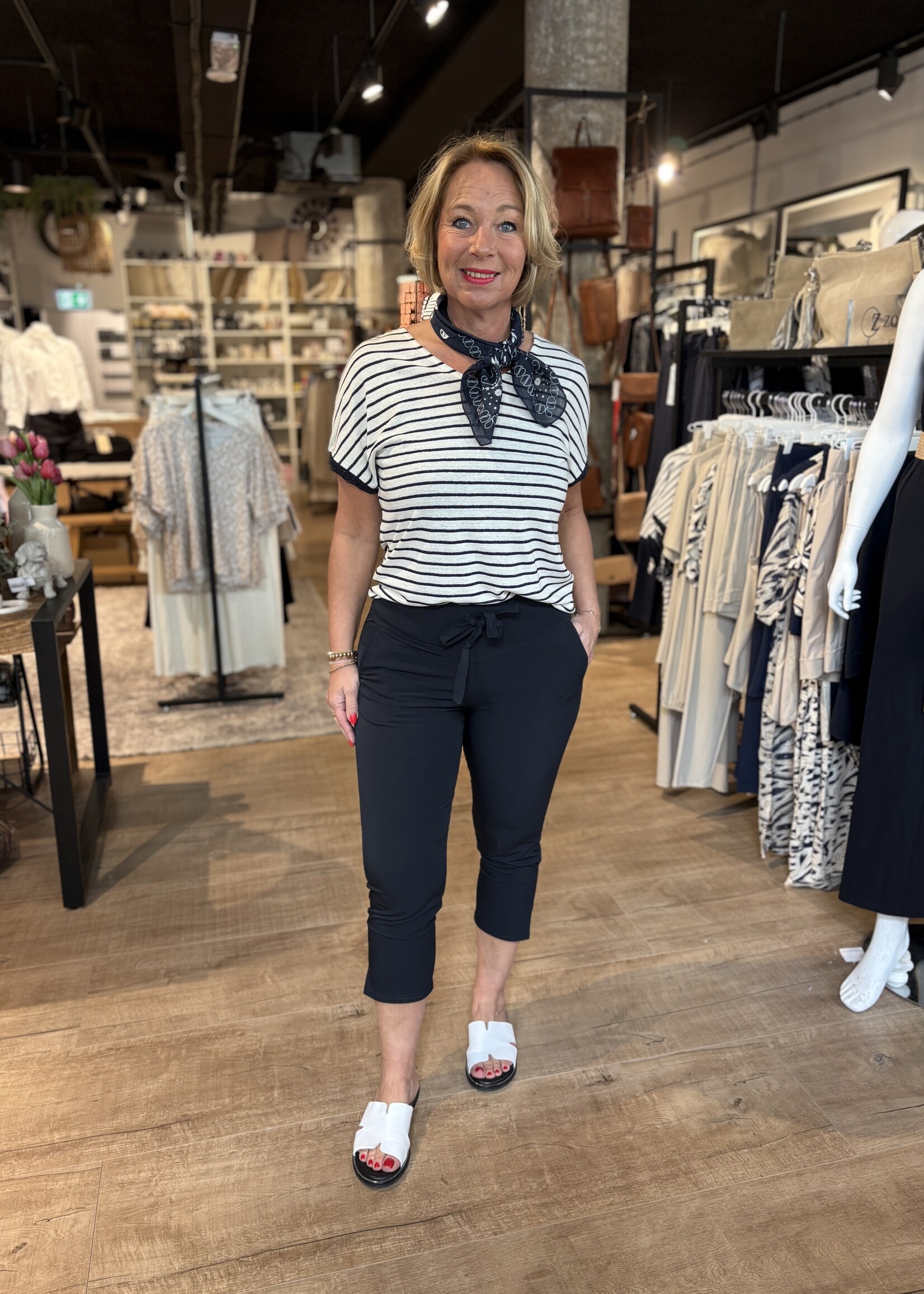 &Co Woman T-shirt Savi Stripe - Navy
