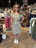 ZOSO Jurk Viscose Melody - Green White