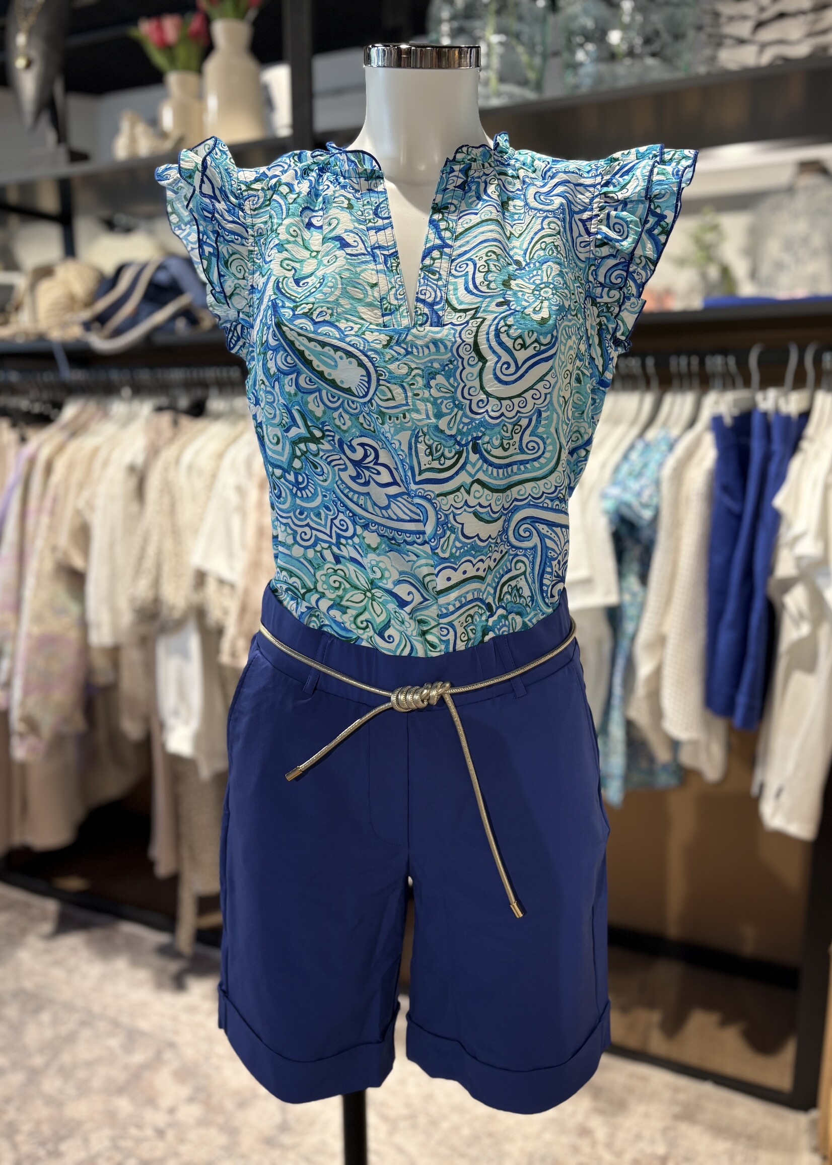 Elvira Top Elisa - Paisley Blue