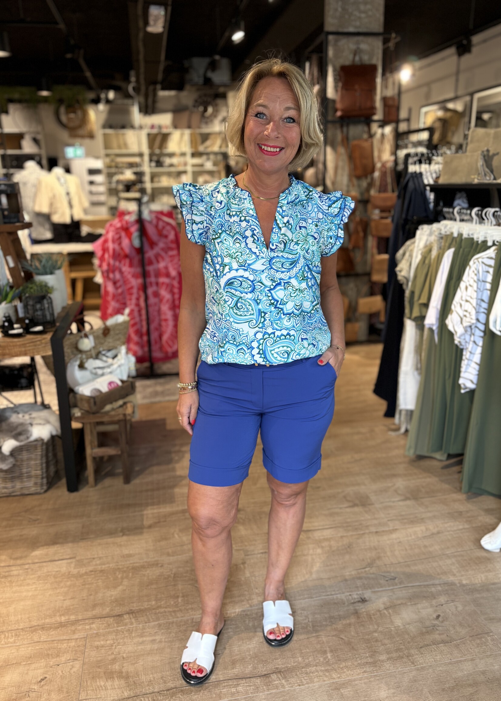Elvira Top Elisa - Paisley Blue