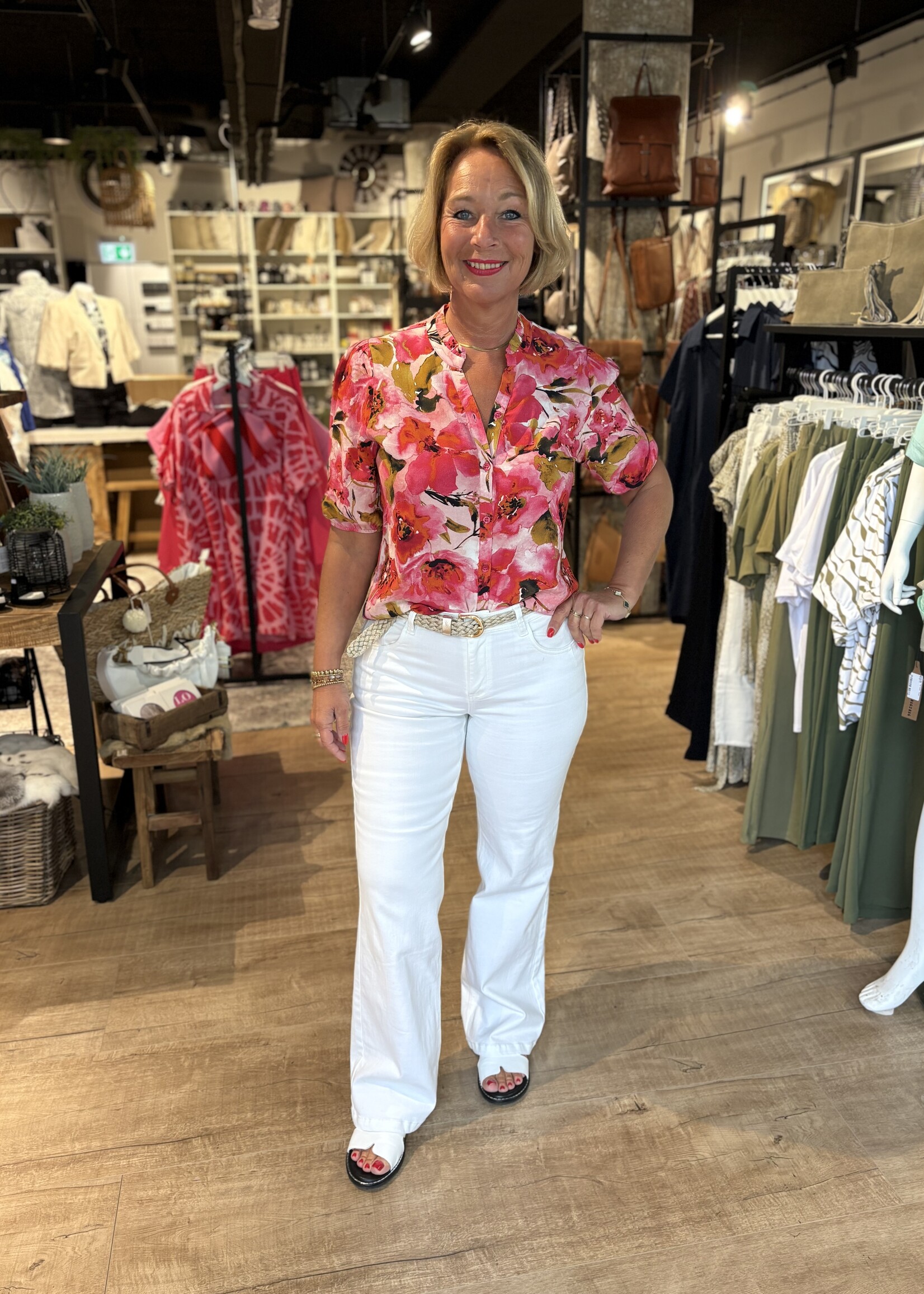 Elvira Blouse Poppy - Flower