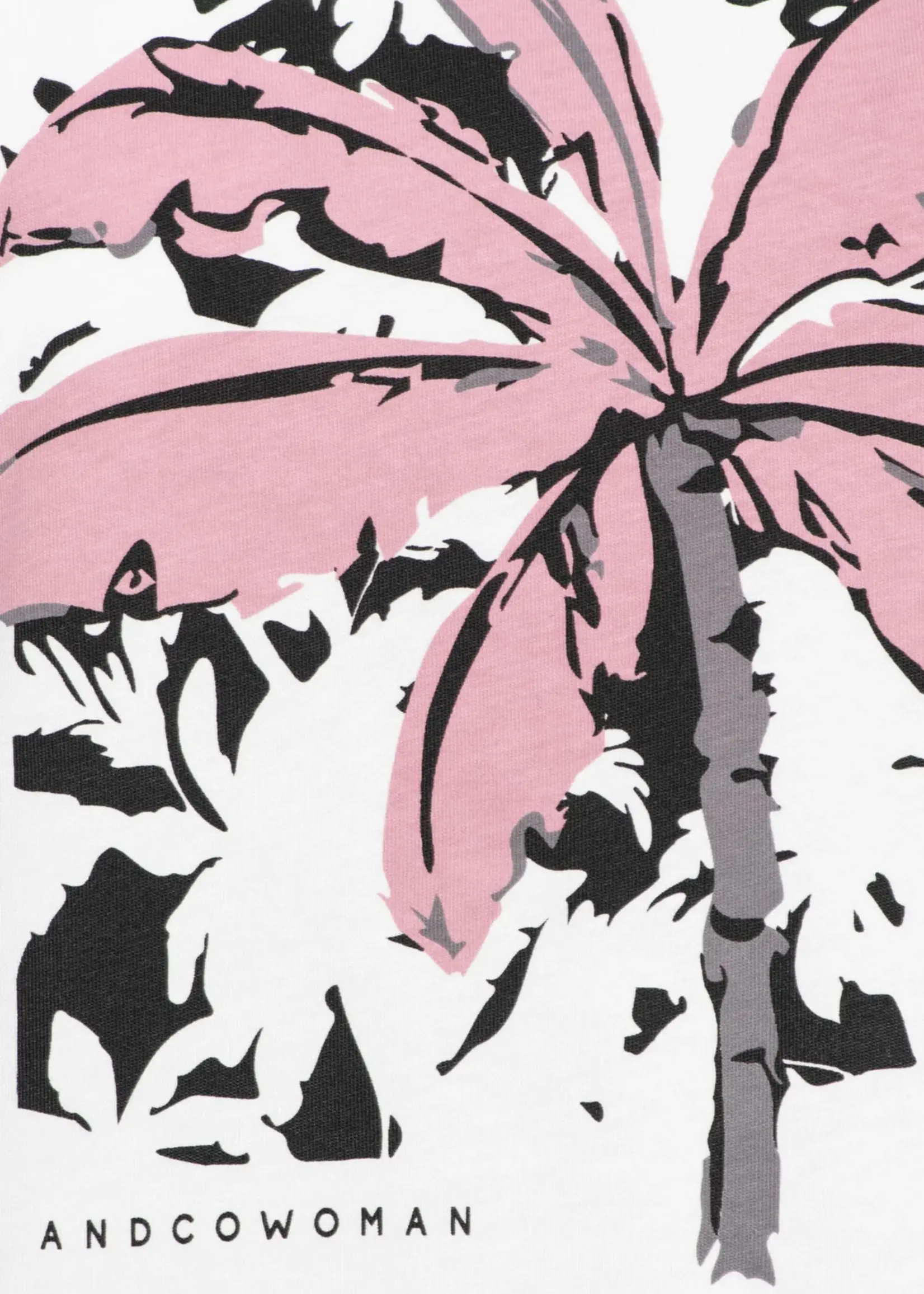 &Co Woman T-shirt Samira Print Pink - Offwhite