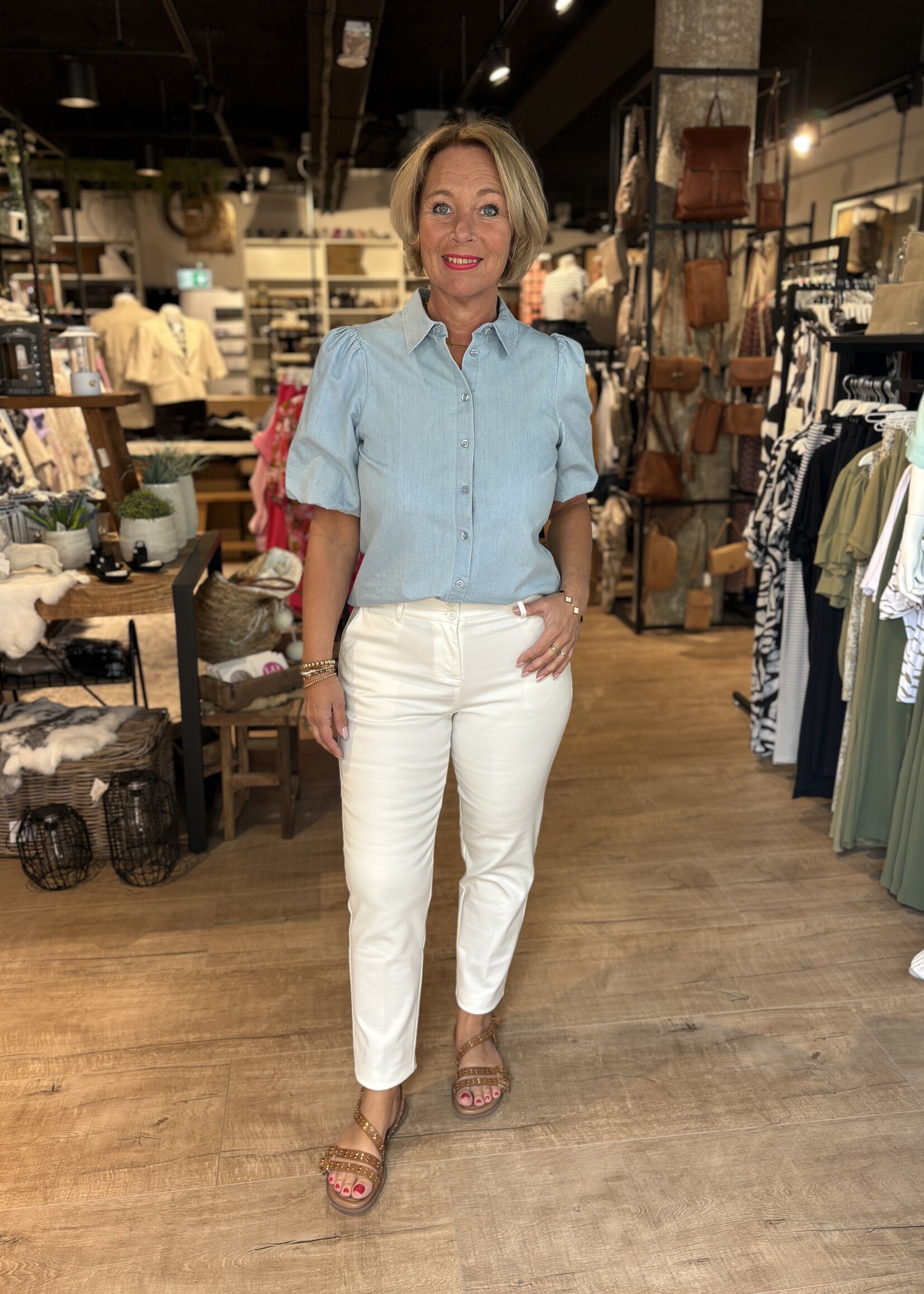 Elvira Blouse Robin - Sky Blue