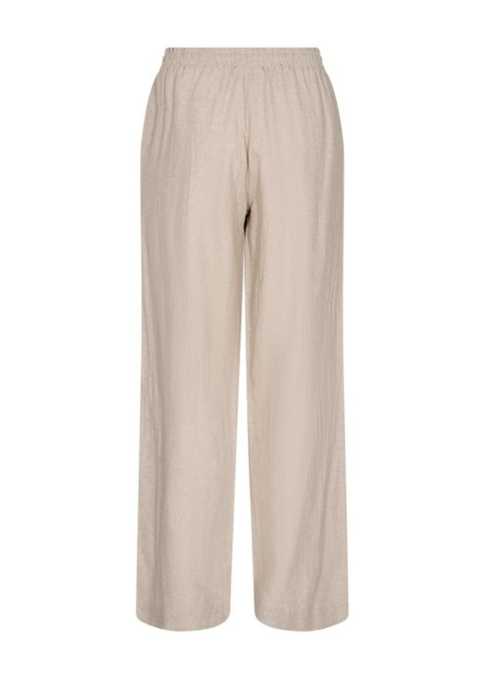 Freequent Lange Linnen Broek Lava - Sand Melange