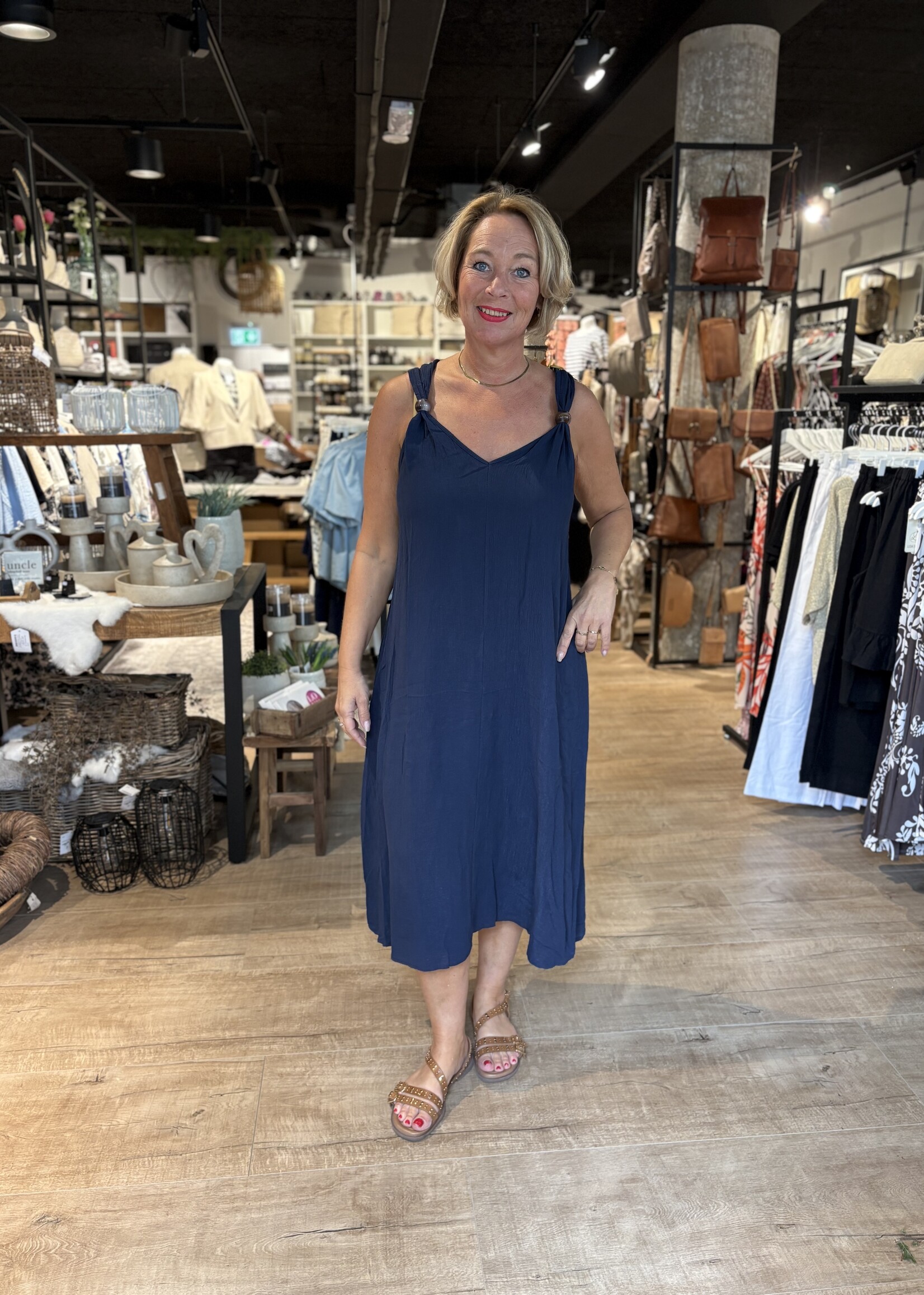 Bei ut Maril & Bei d'r Lars Jurk Zomer - Donkerblauw