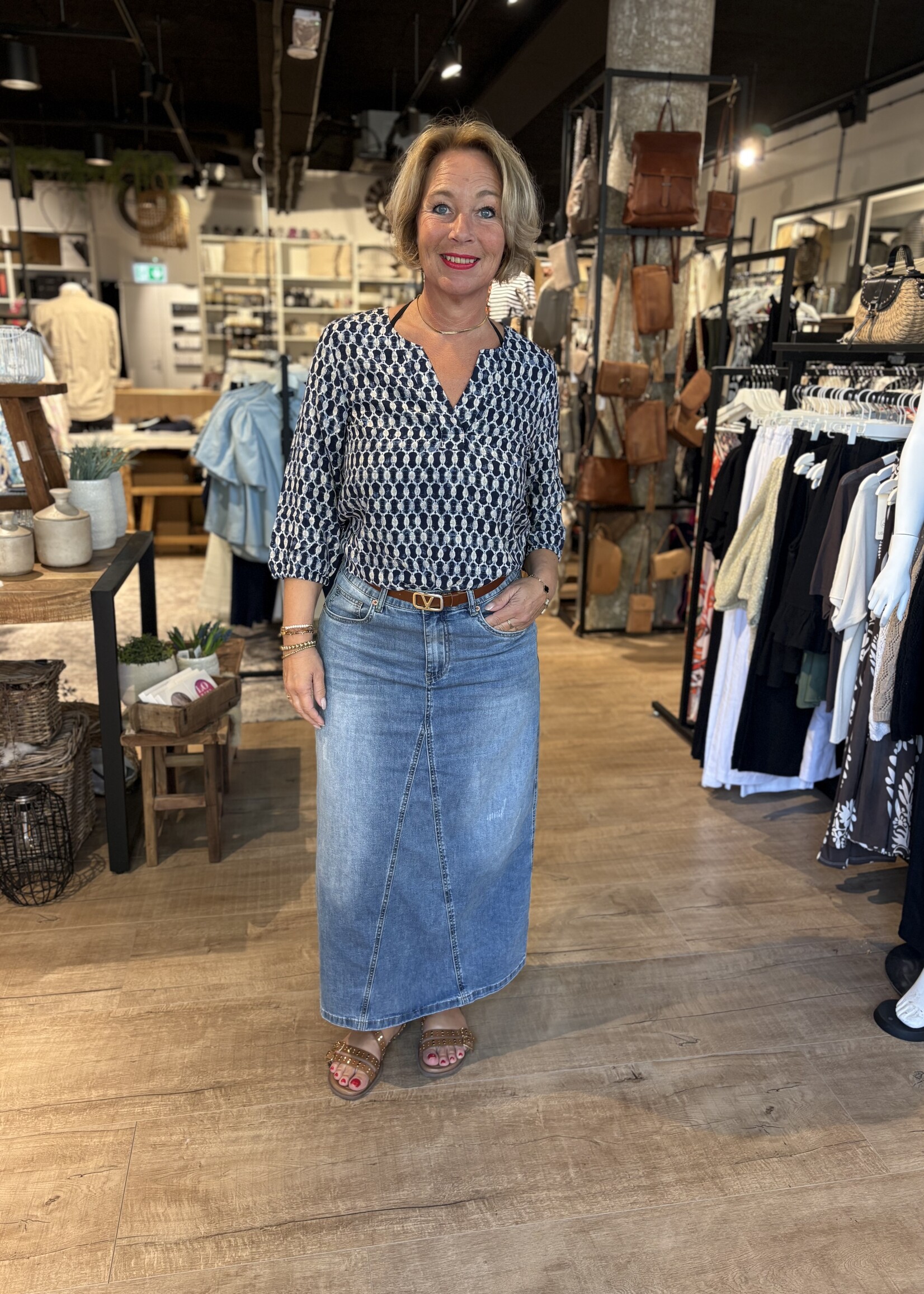 Freequent Blouse Adney - Navy Moonbeam