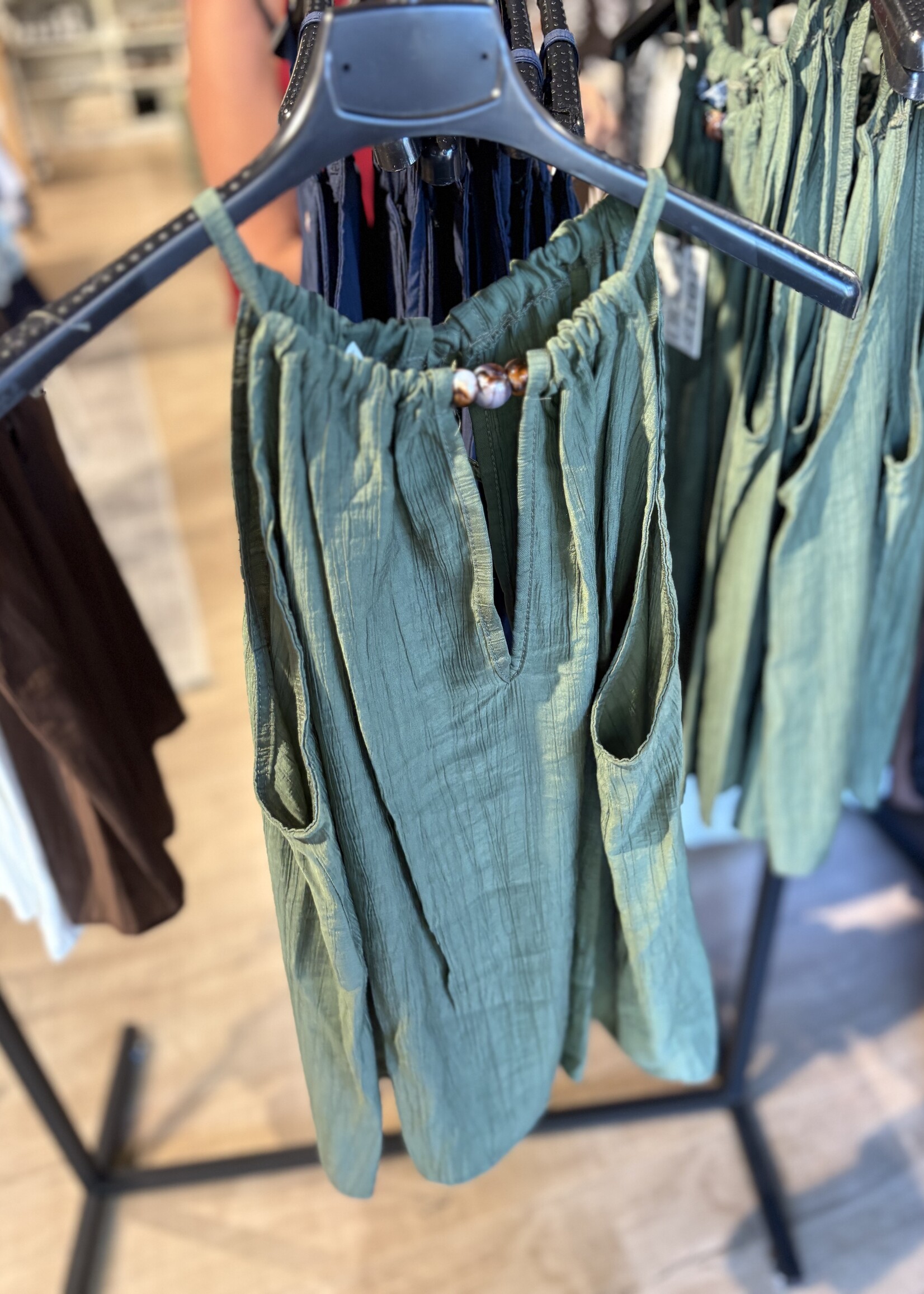 Bei ut Maril & Bei d'r Lars Halter Top Viscose - Groen