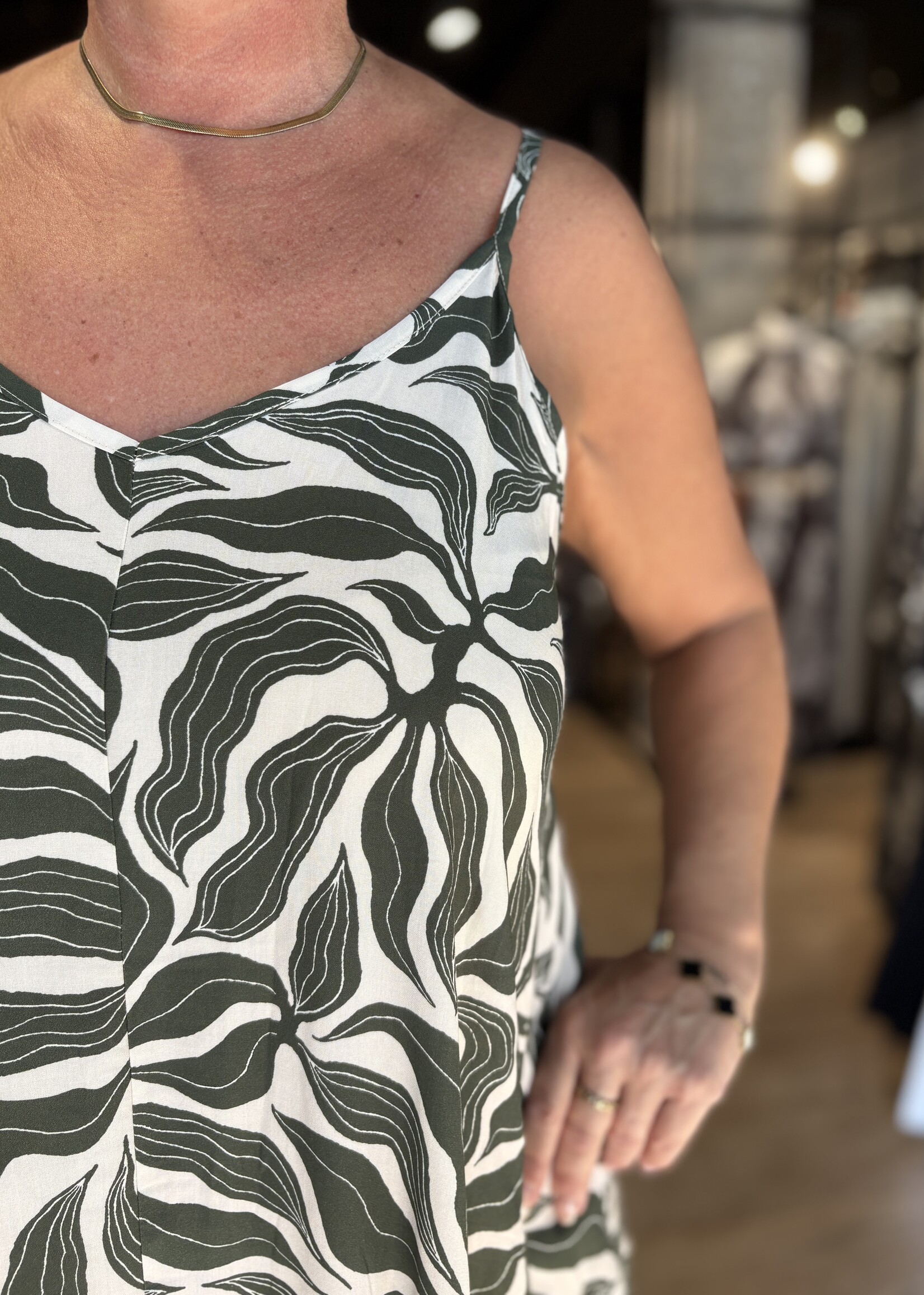 Losse Zomerjurk Print - Groen