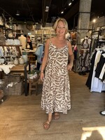 Losse Zomerjurk Print - Beige