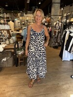 Losse Zomerjurk Print - Blauw