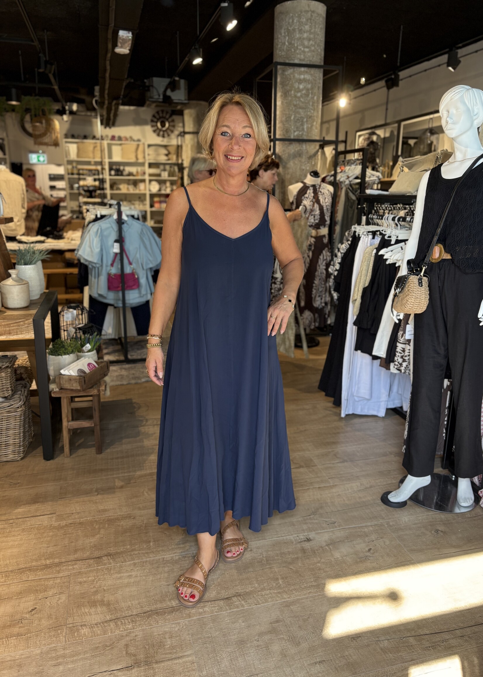 Losse Zomerjurk Uni - Blauw