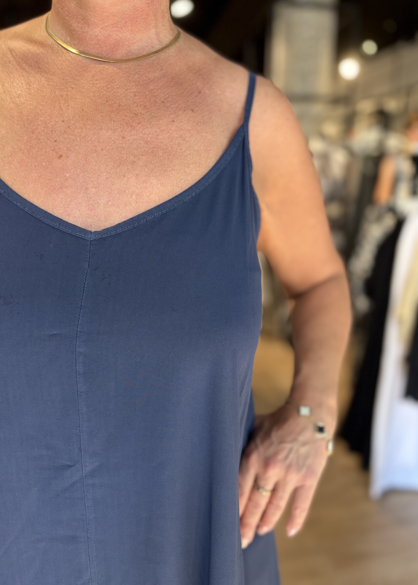 Losse Zomerjurk Uni - Blauw