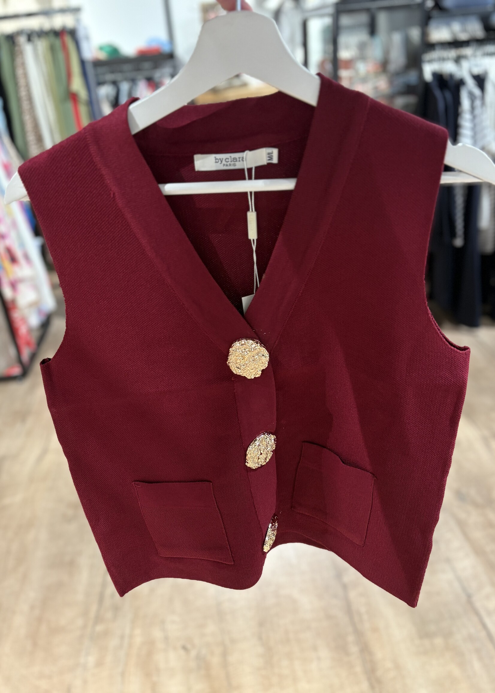 Gilet Knitwear byClara Goud - Bordeaux