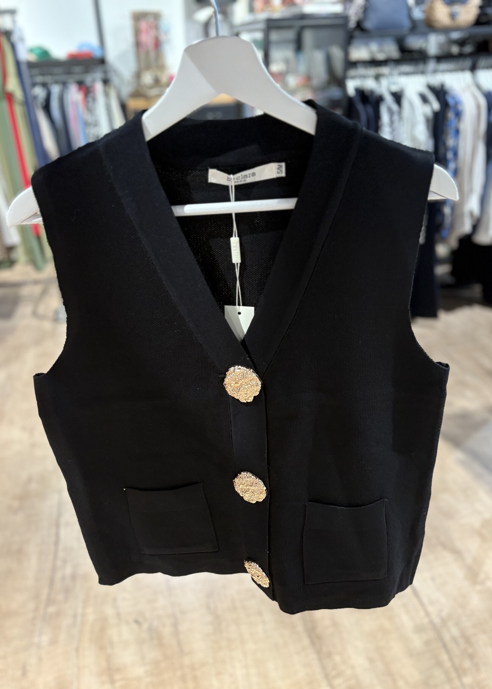 Gilet Knitwear byClara Goud - Zwart