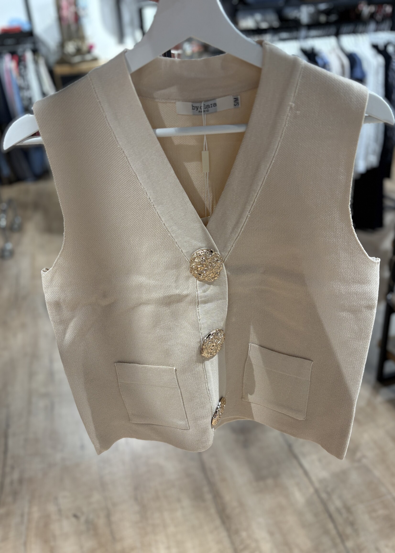 Gilet Knitwear byClara Goud - Beige