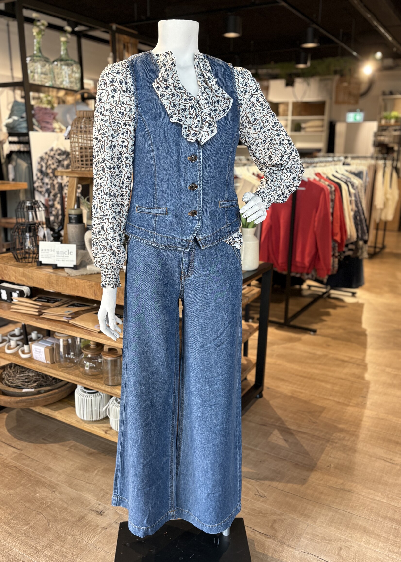 Freequent Blouse Sus - Rainy Day Blue