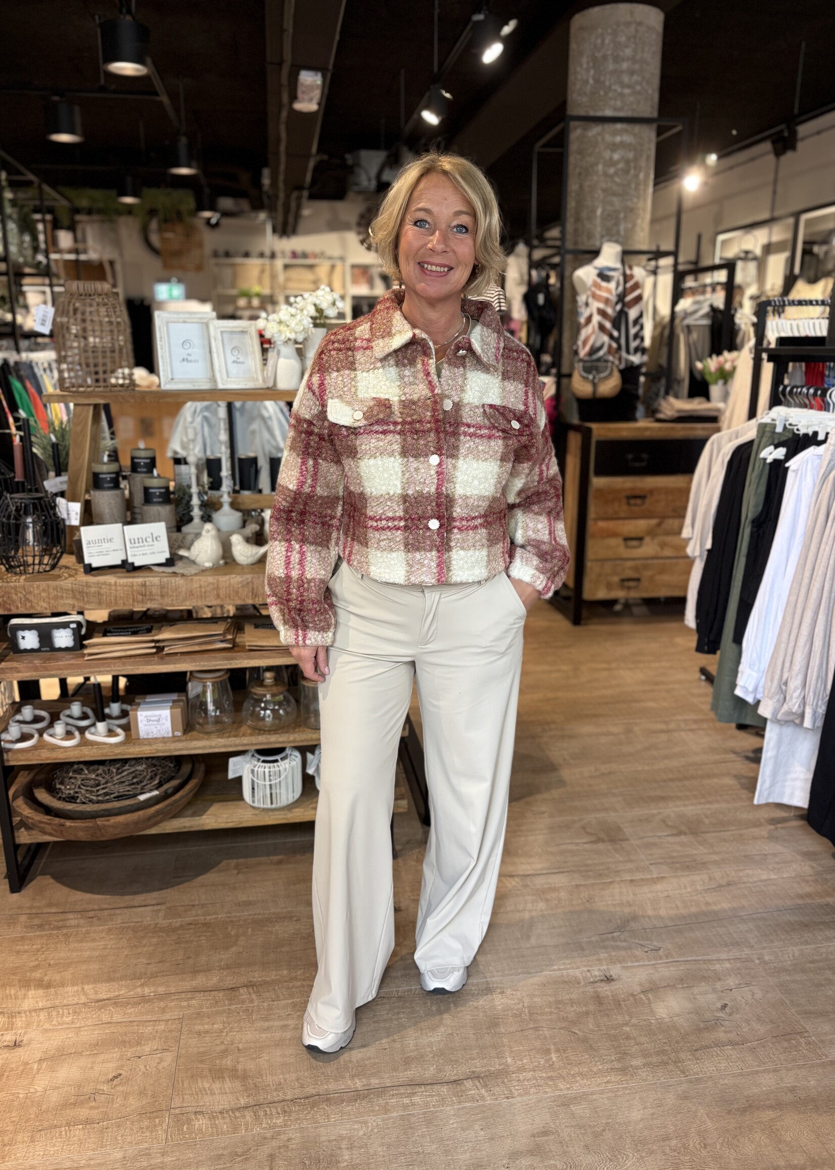 ZEZE Jacket Phoebe - Roze Bruin Mix