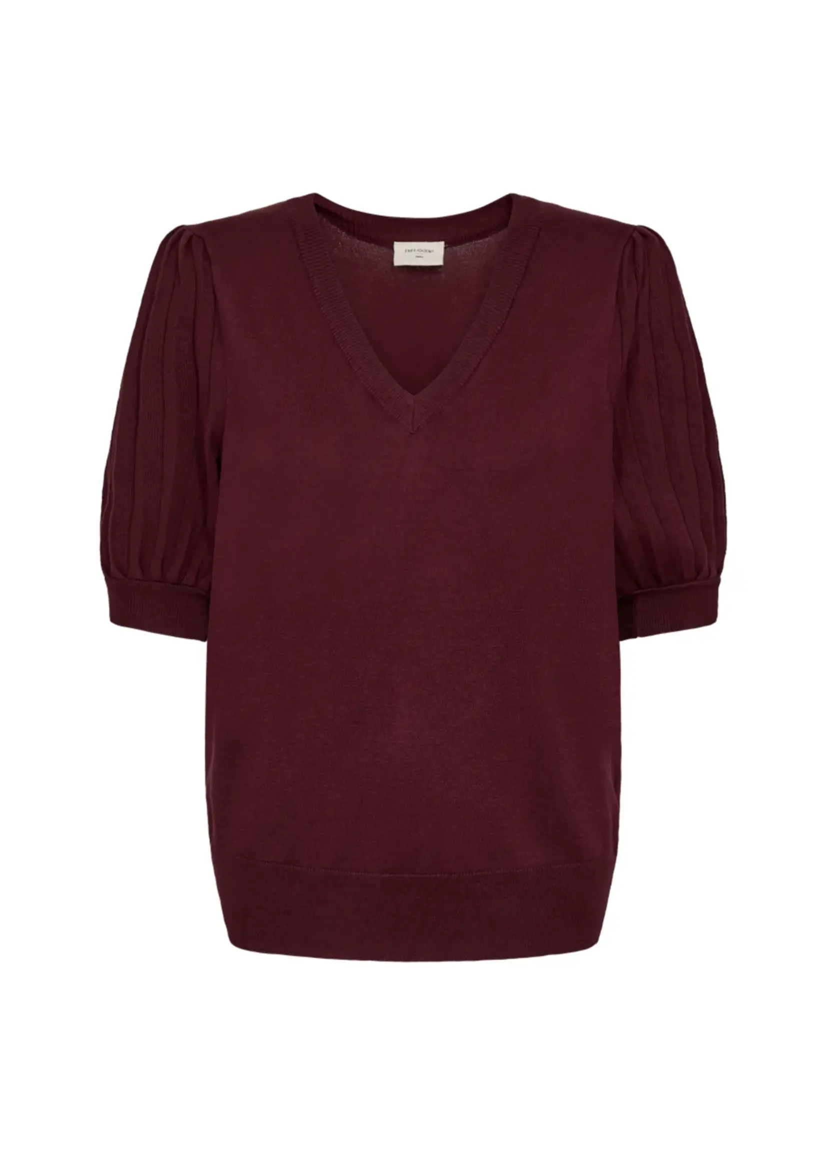 Freequent Knitwear Shirt Joel V-Neck - Port Royale