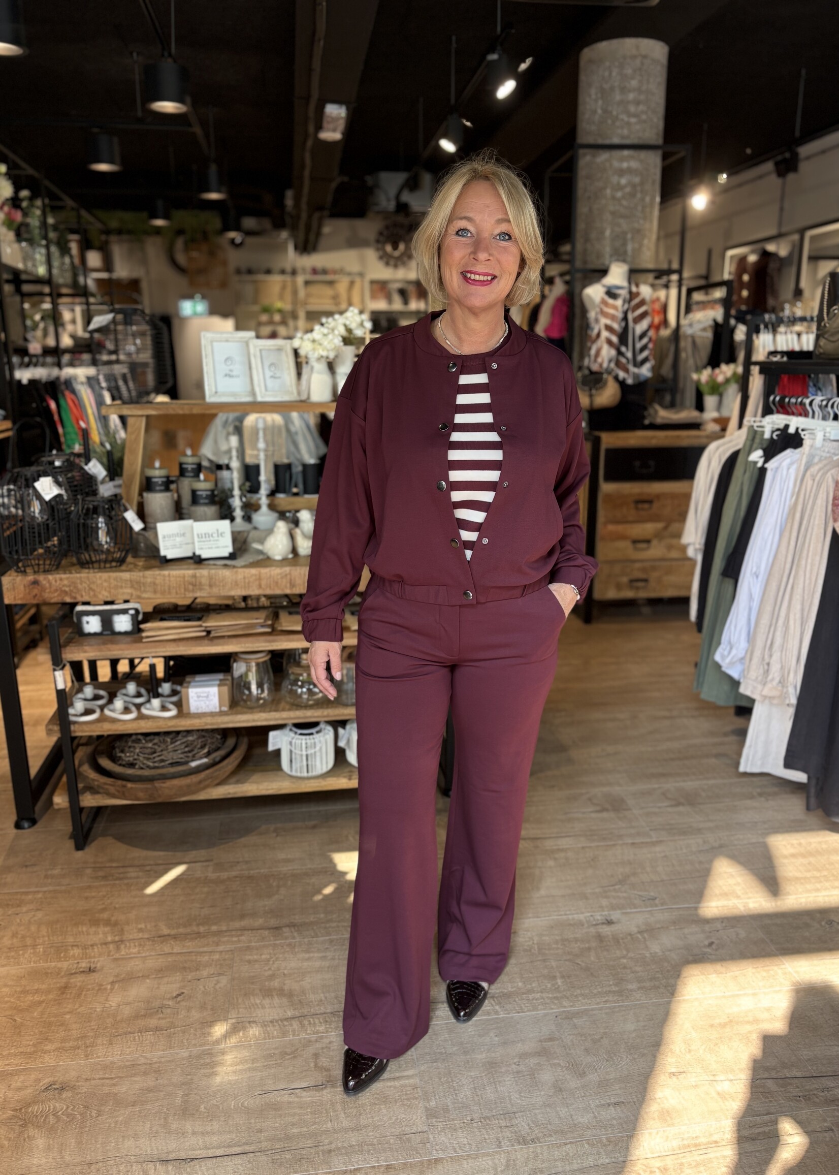 Freequent Wide Leg Pant Nanni - Port Royale