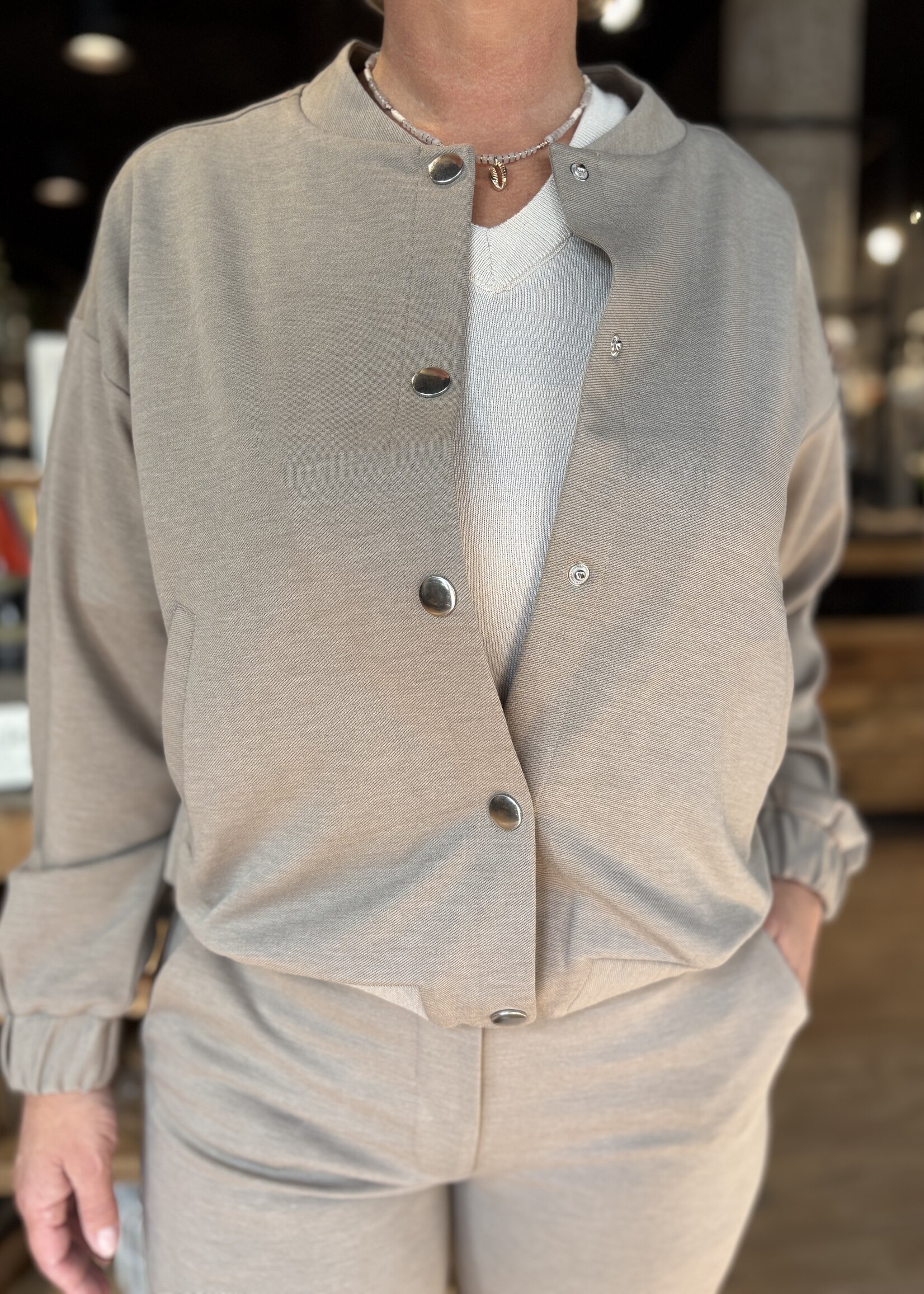 Freequent Bomber Jacket Naya - Taupe