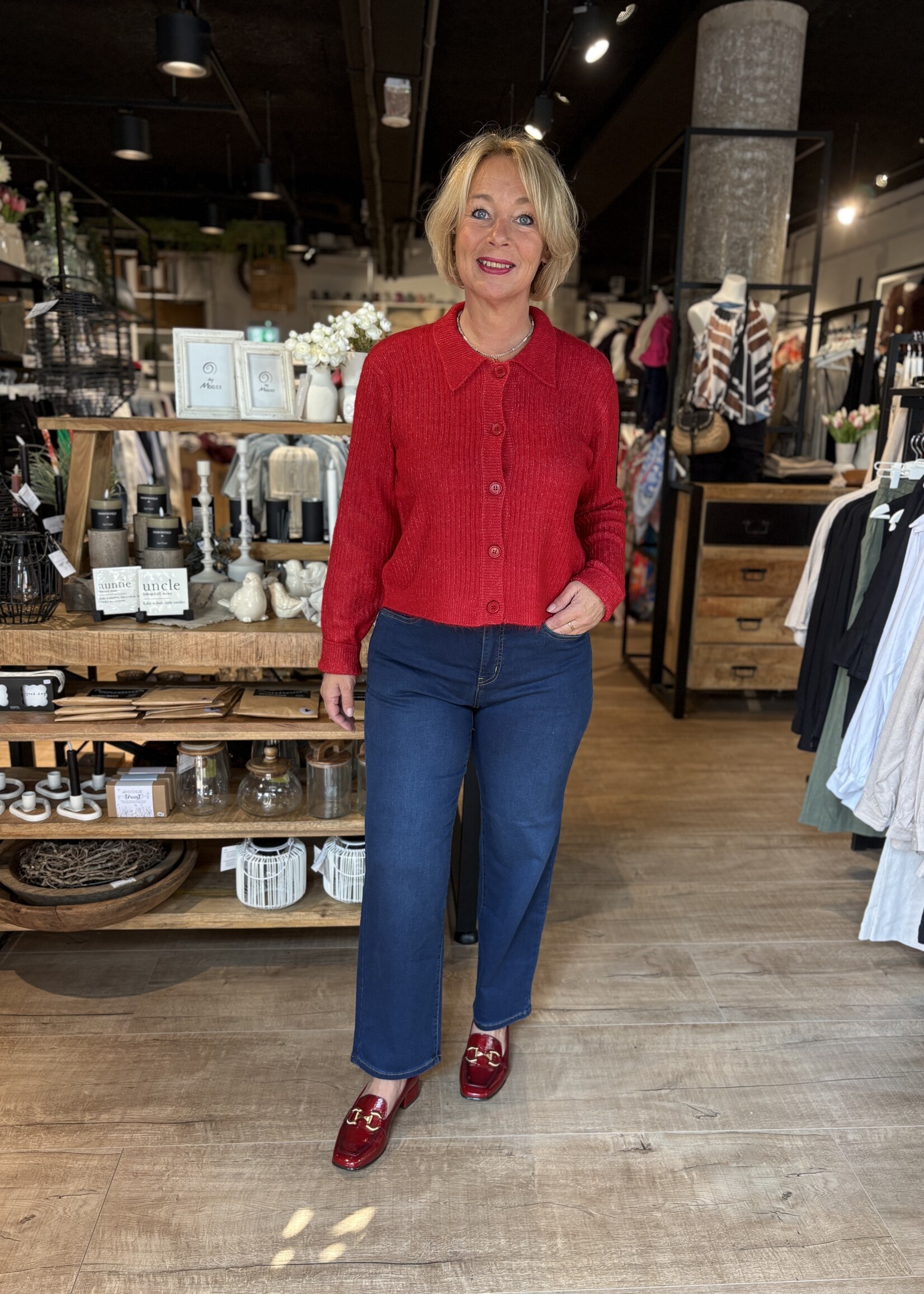 ZEZE Vest Hannah Knitwear - Tango Red