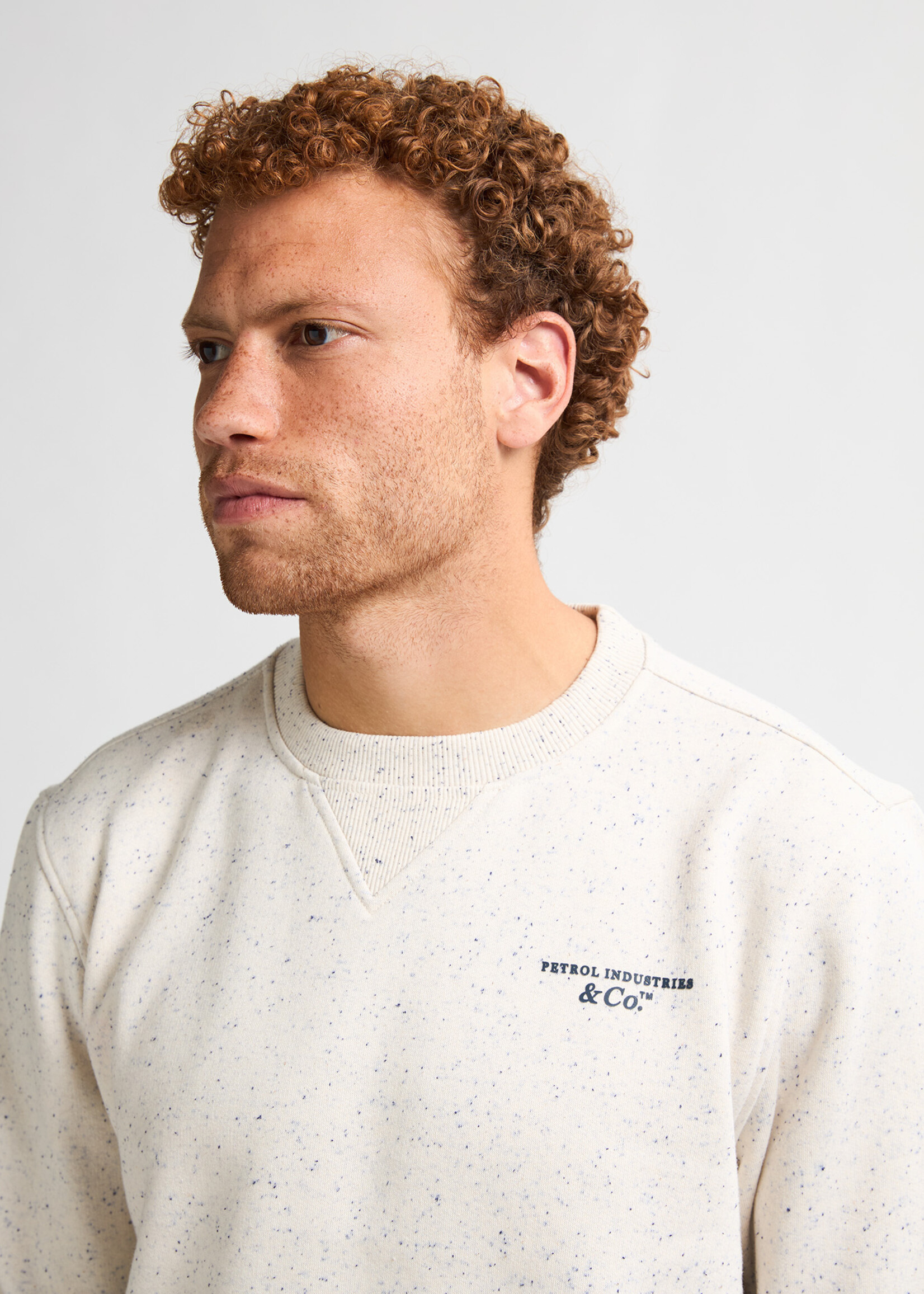 Petrol Industries Sweater Round Neck - Antique White Melee