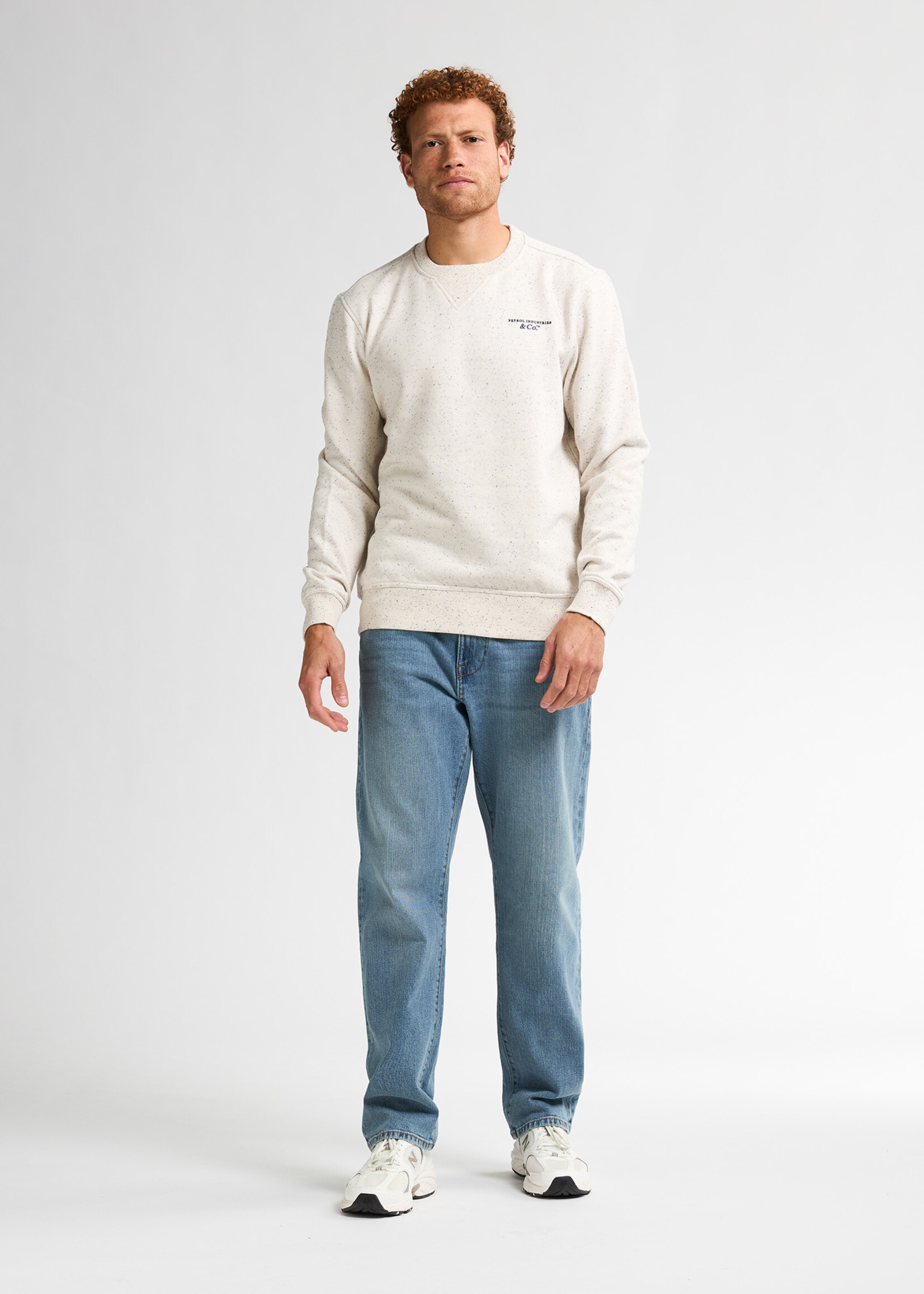 Petrol Industries Sweater Round Neck - Antique White Melee