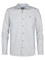 Petrol Industries Overhemd Streep Blauw - Offwhite