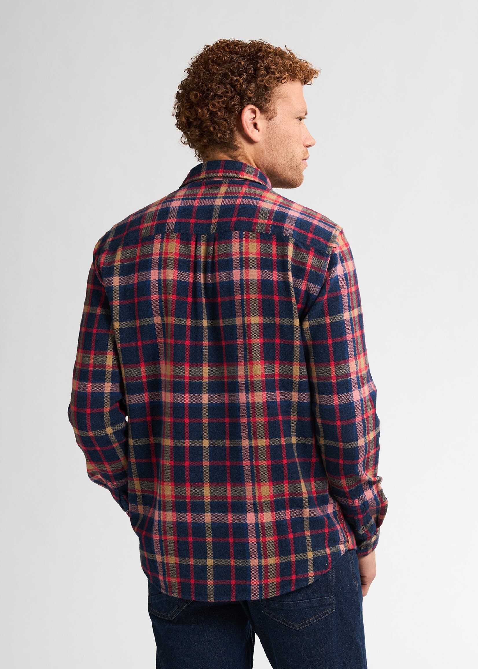 Petrol Industries Overhemd Ruit Rood - Donkerblauw