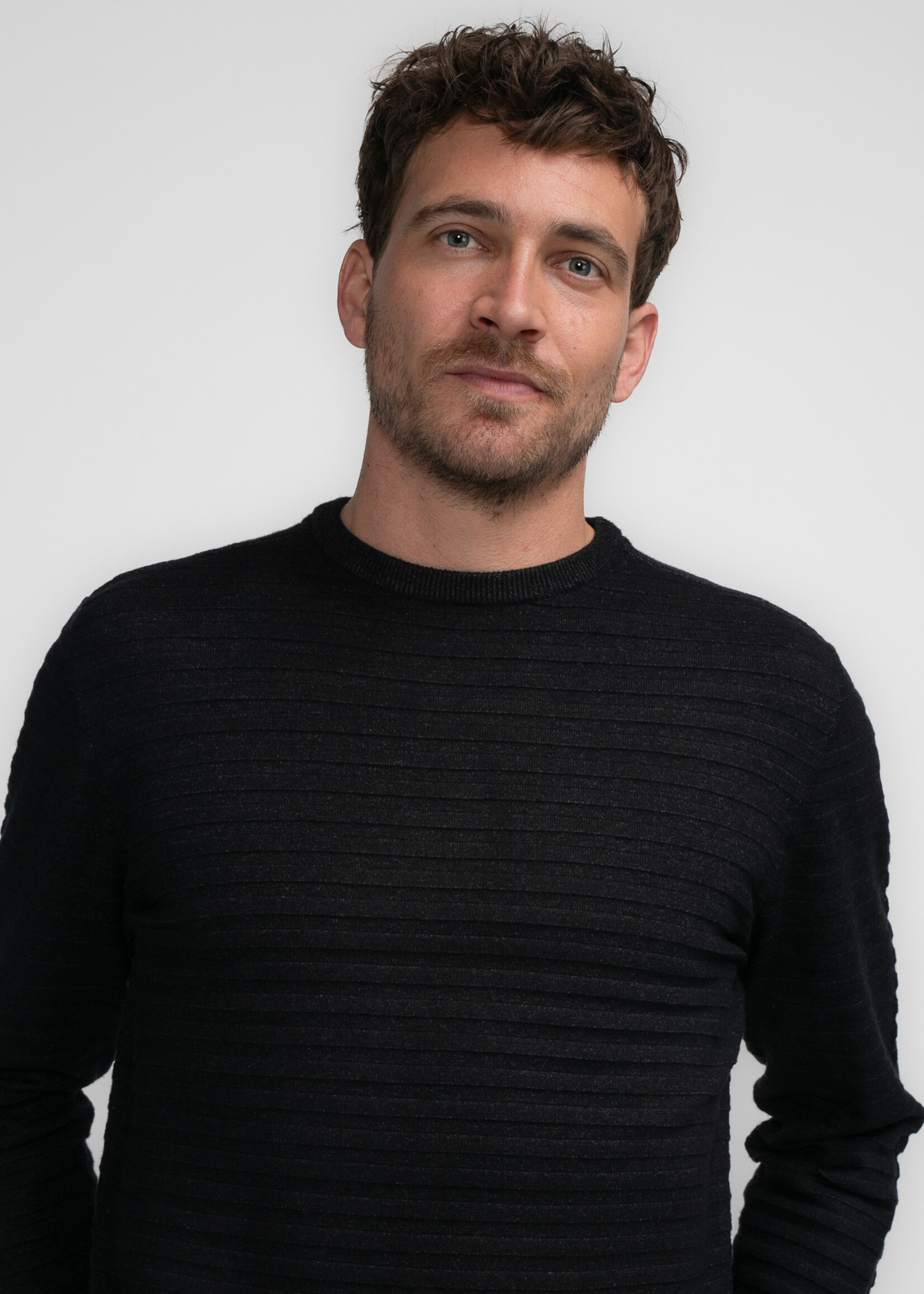 Petrol Industries Knitwear Round Neck Stripe - Deep Black