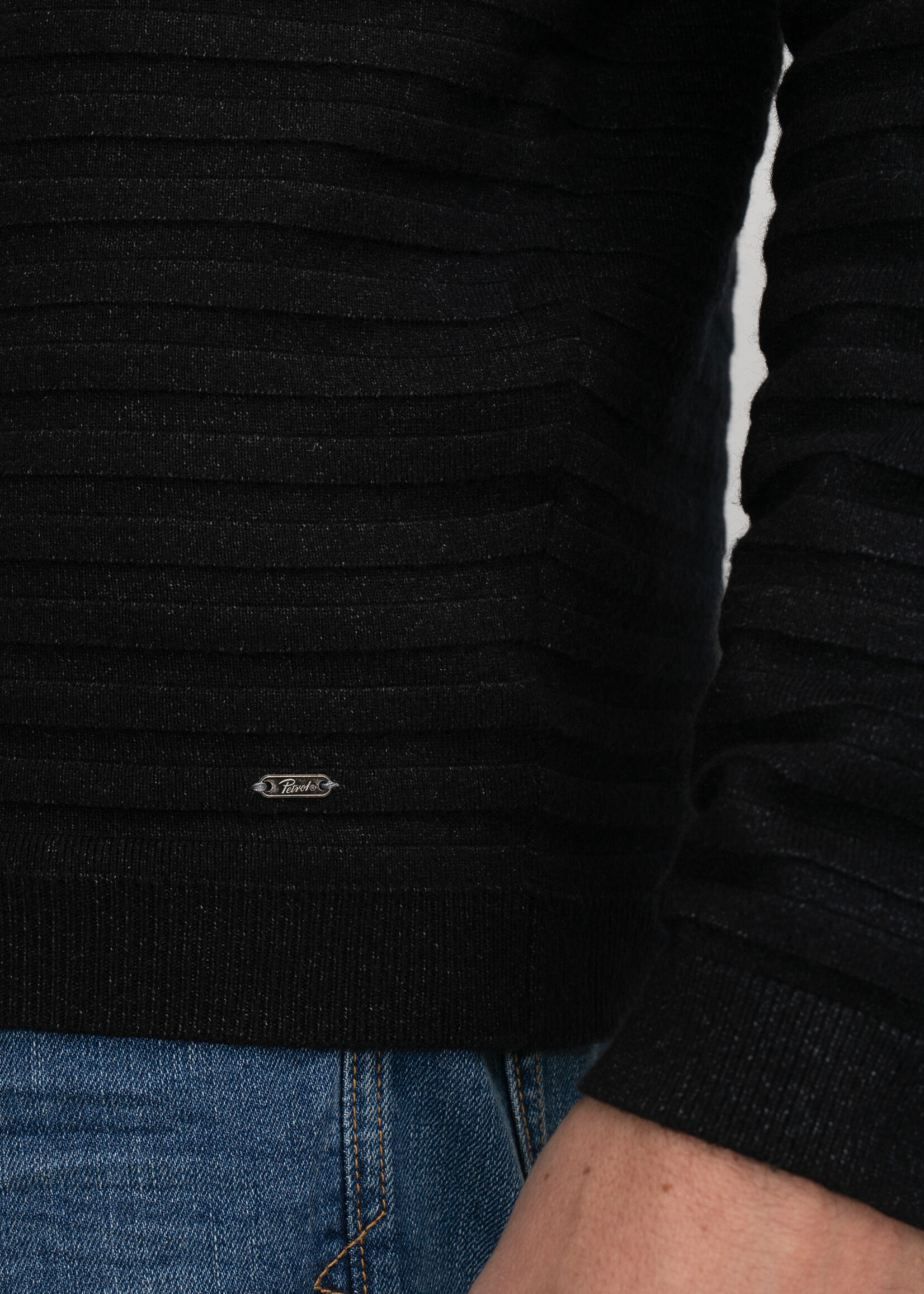 Petrol Industries Knitwear Round Neck Stripe - Deep Black