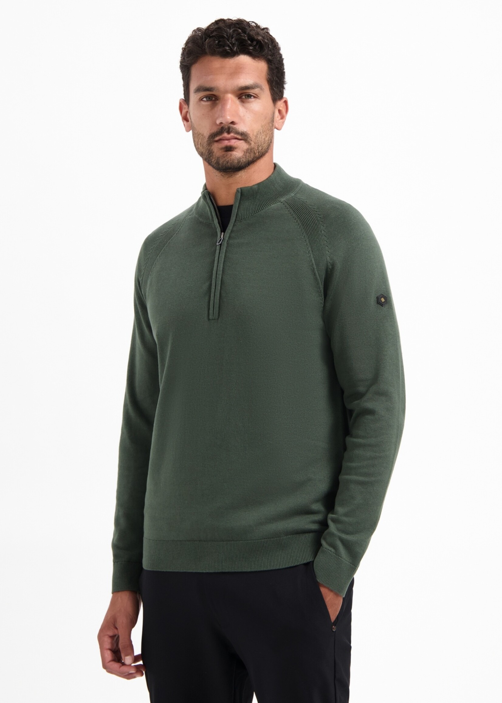 No Excess Pullover Half Zip Collar - Dark Green
