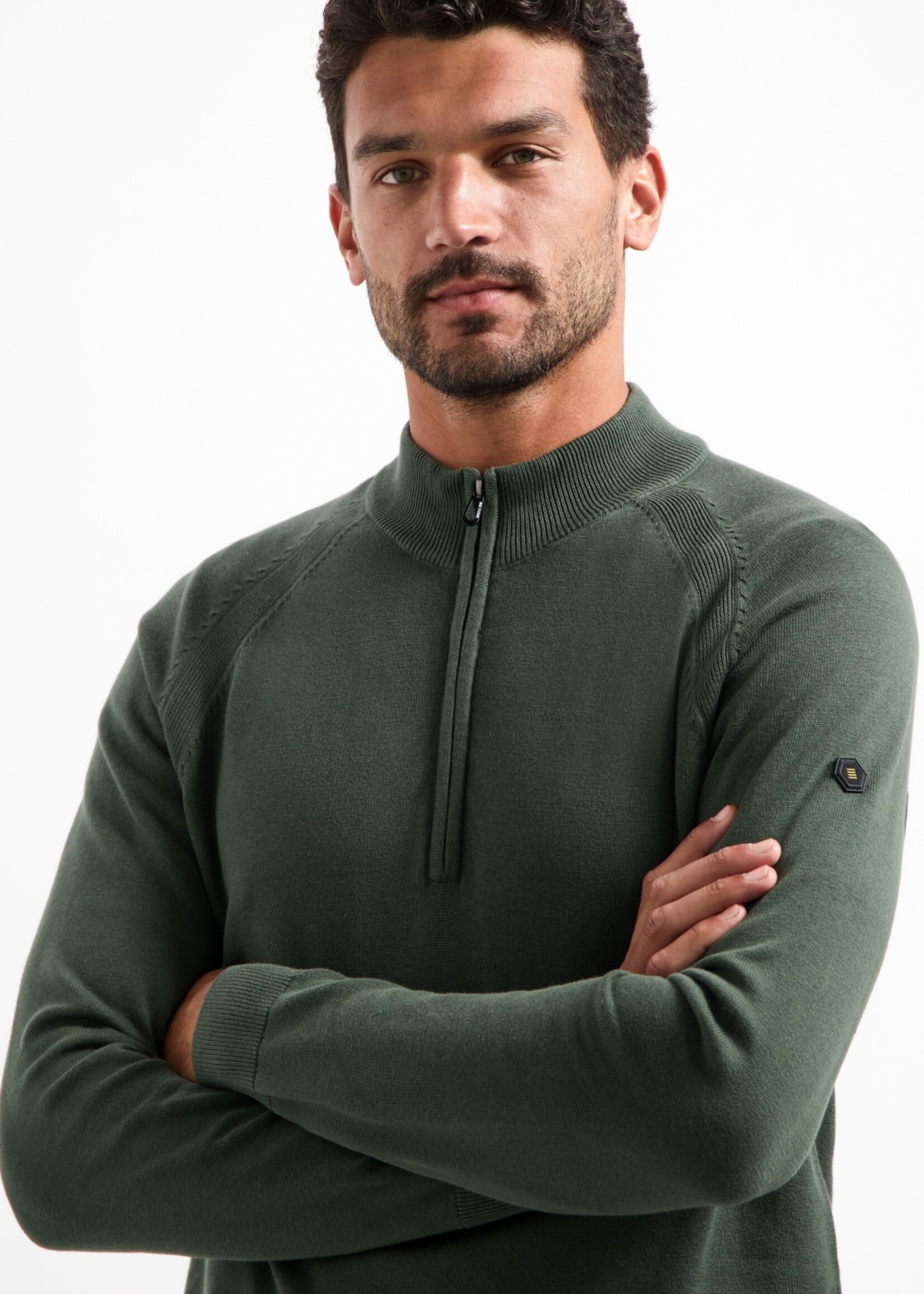 No Excess Pullover Half Zip Collar - Dark Green