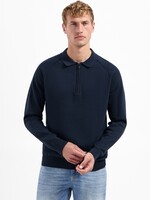 No Excess Knitwear Polo Half Zip - Night