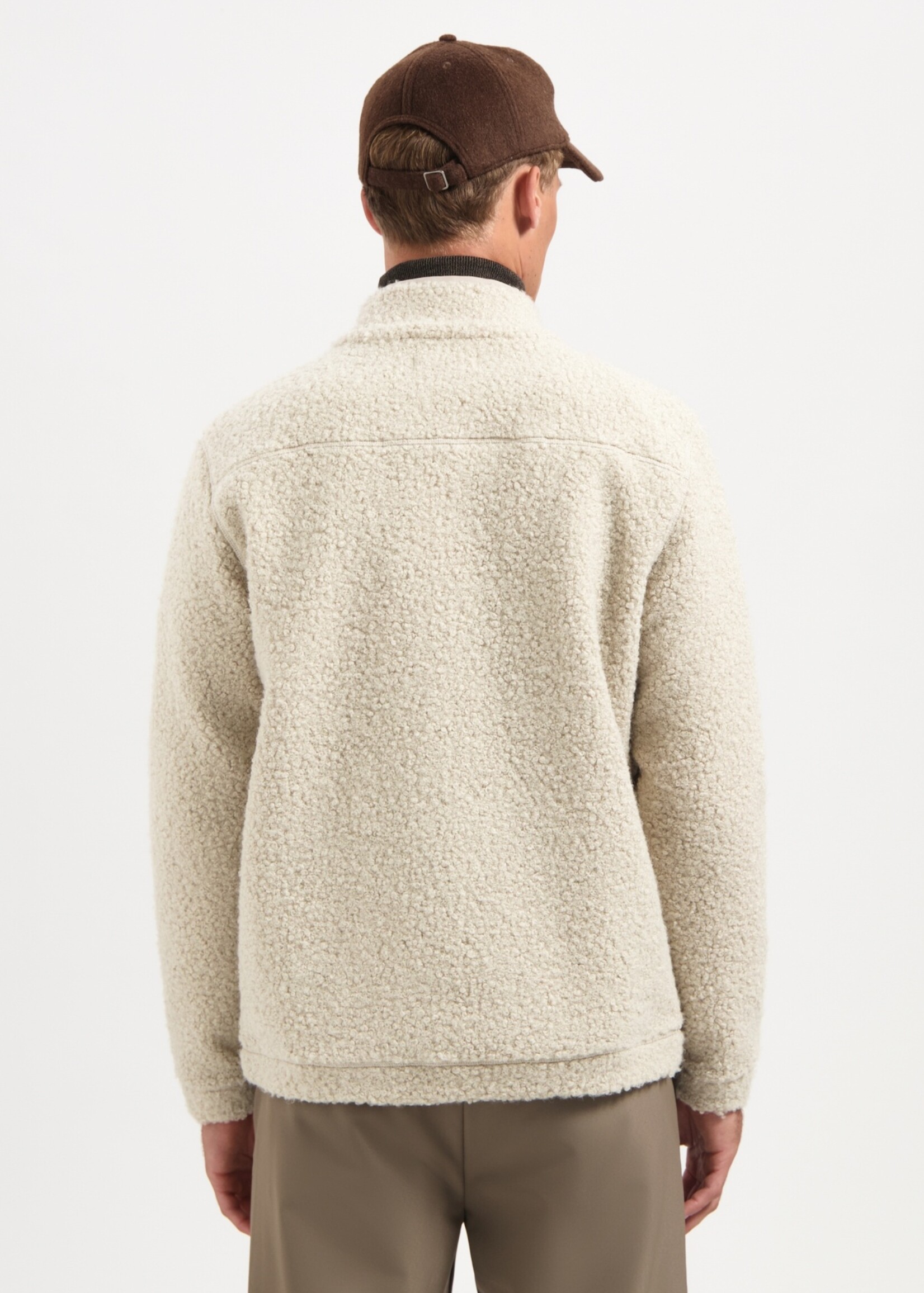No Excess Sweater Full Zip Teddy - Sand