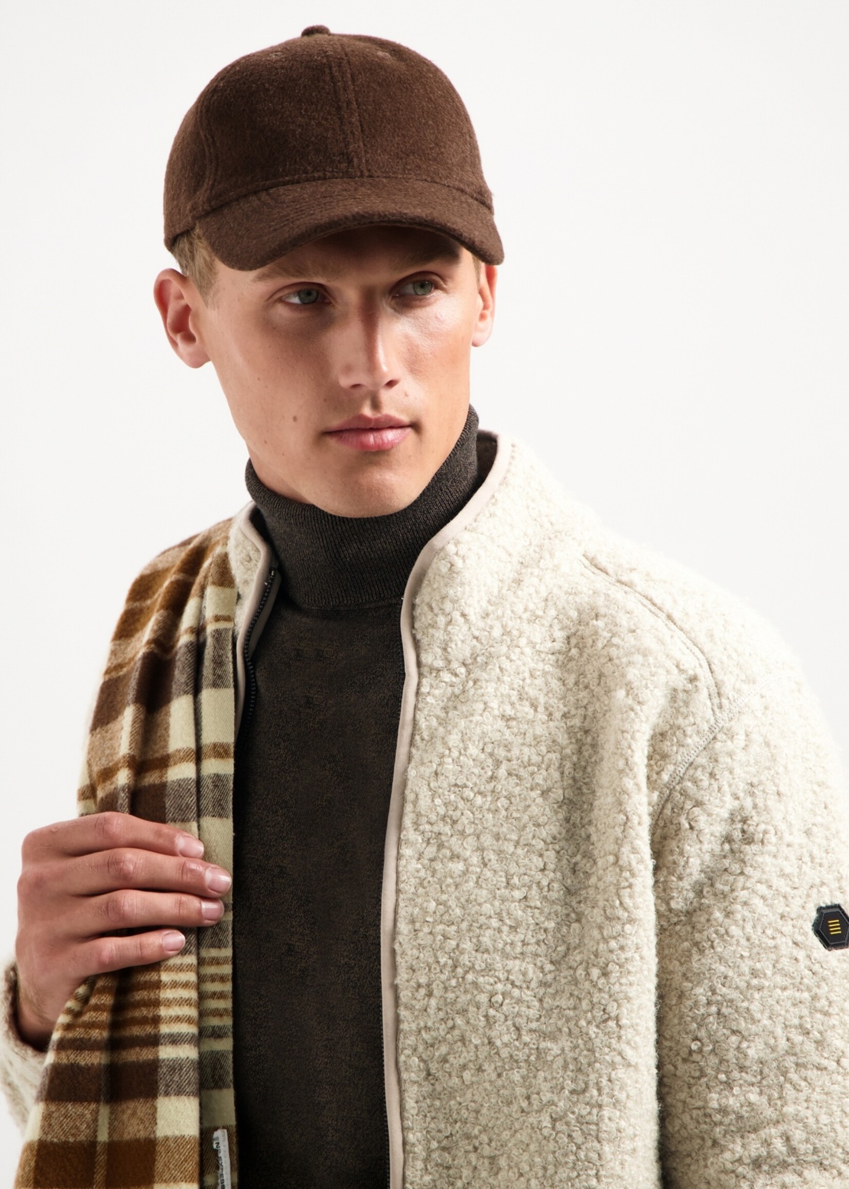 No Excess Sweater Full Zip Teddy - Sand