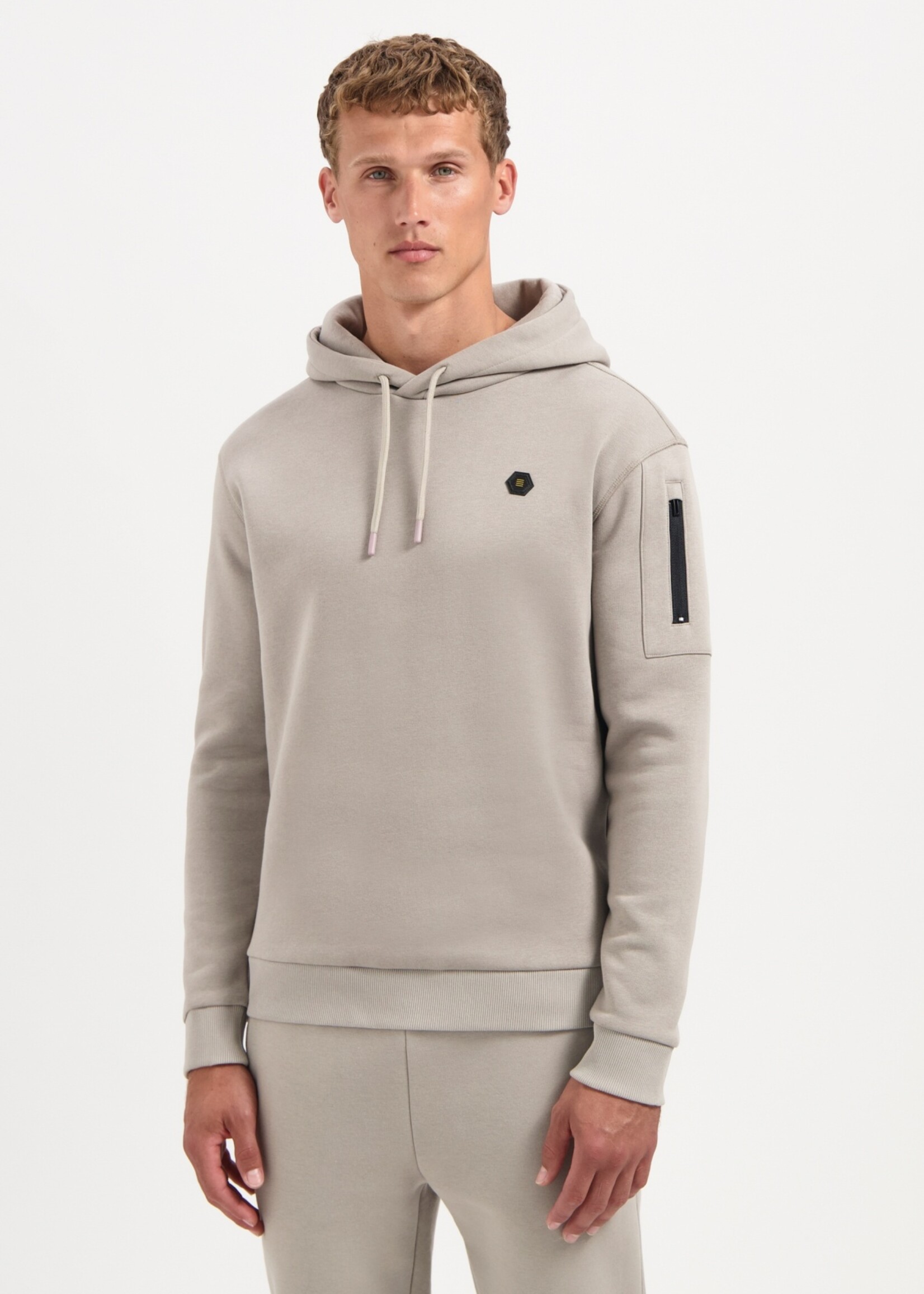 No Excess Sweater Hooded Brushed - Clay