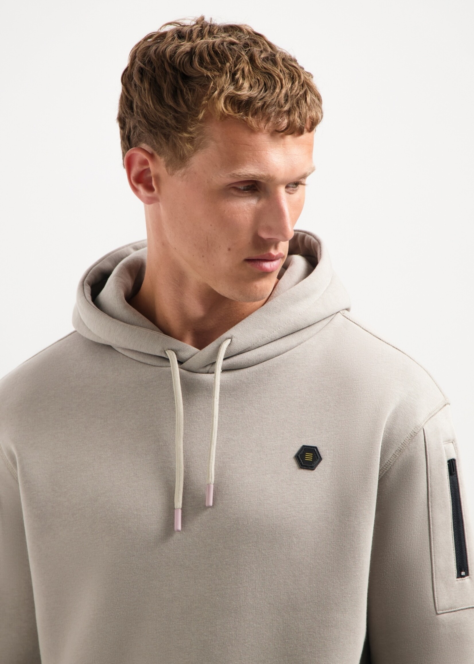 No Excess Sweater Hooded Brushed - Clay