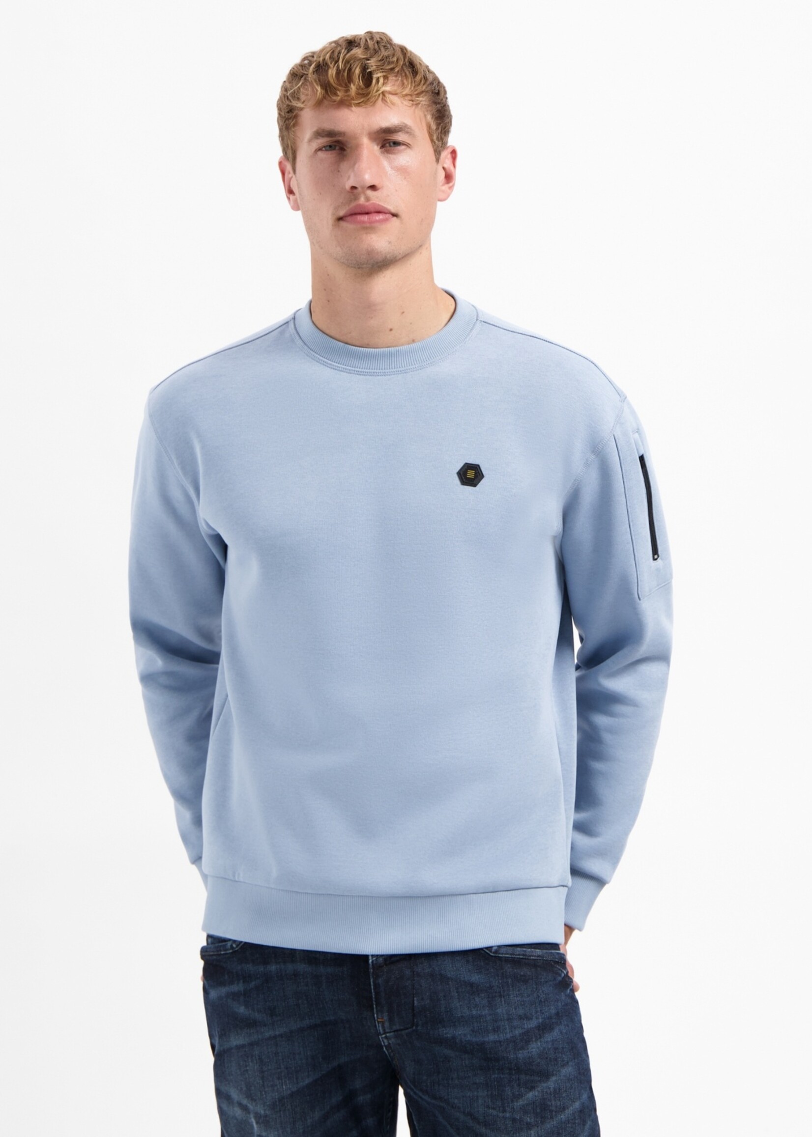 No Excess Sweater Brushed Inside - Dusty Blue