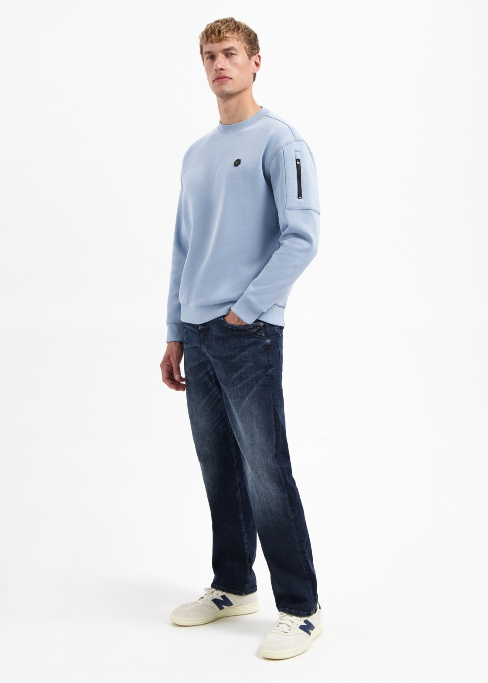 No Excess Sweater Brushed Inside - Dusty Blue