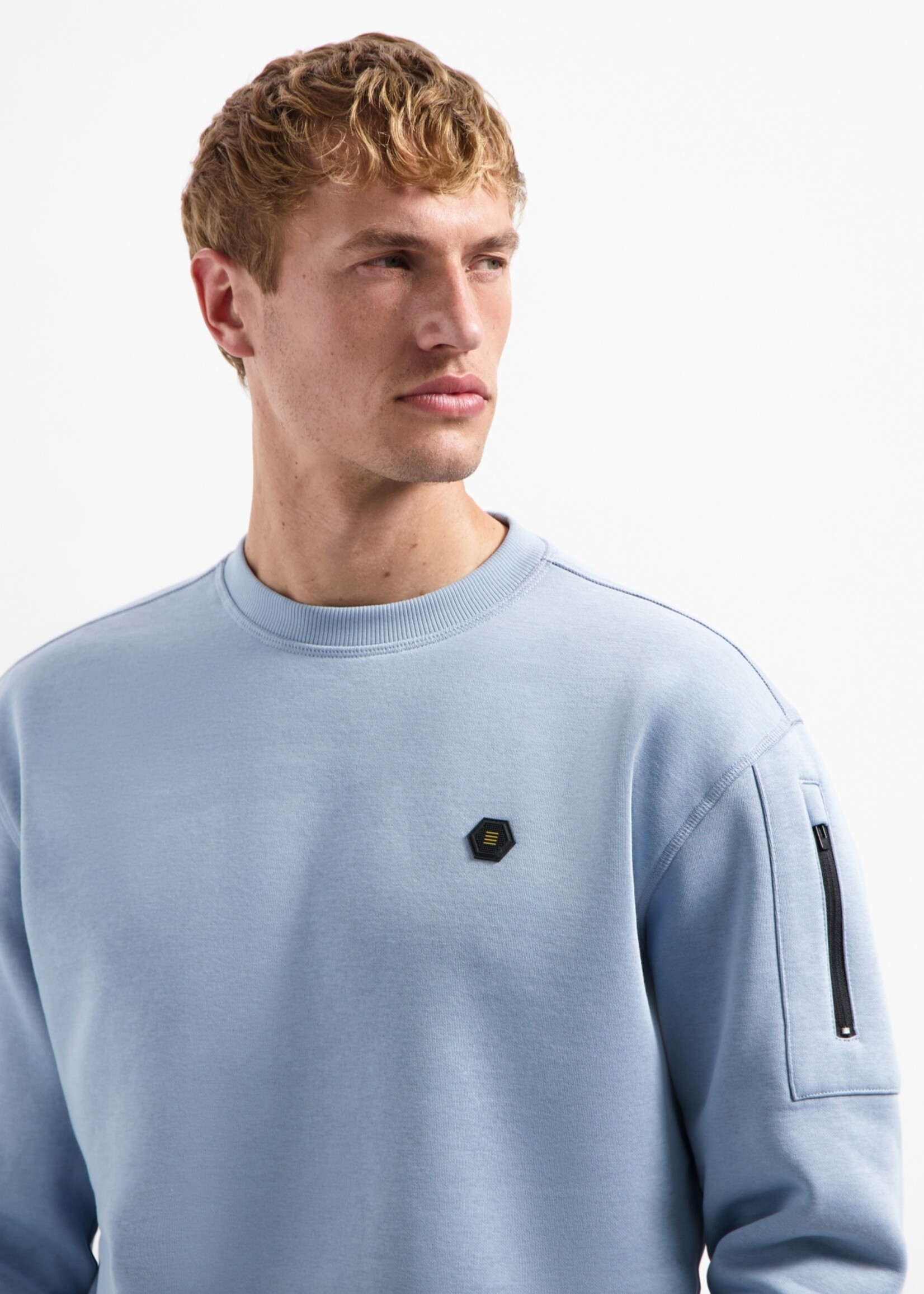 No Excess Sweater Brushed Inside - Dusty Blue