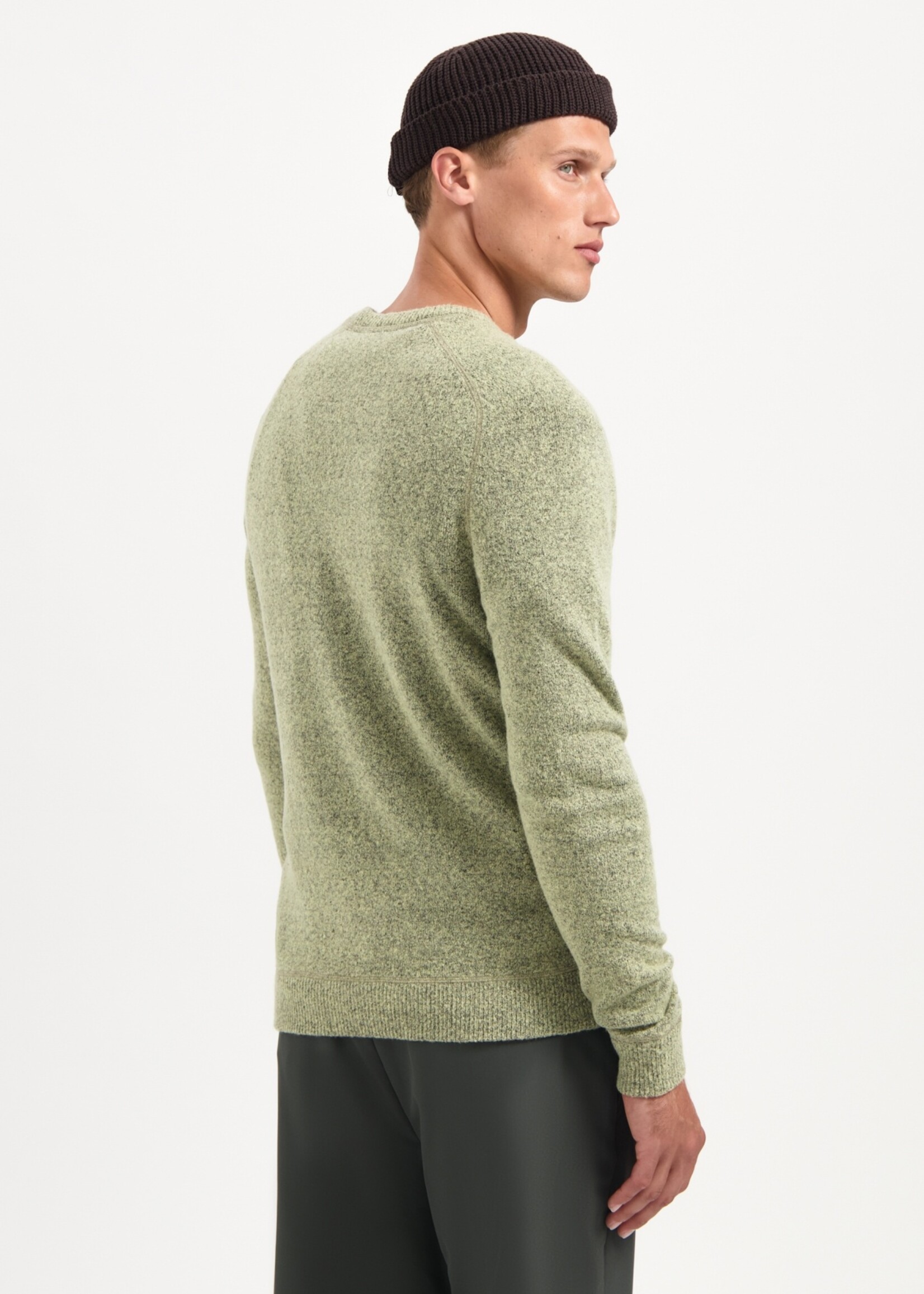 No Excess Trui Wool Blend - Light Moss