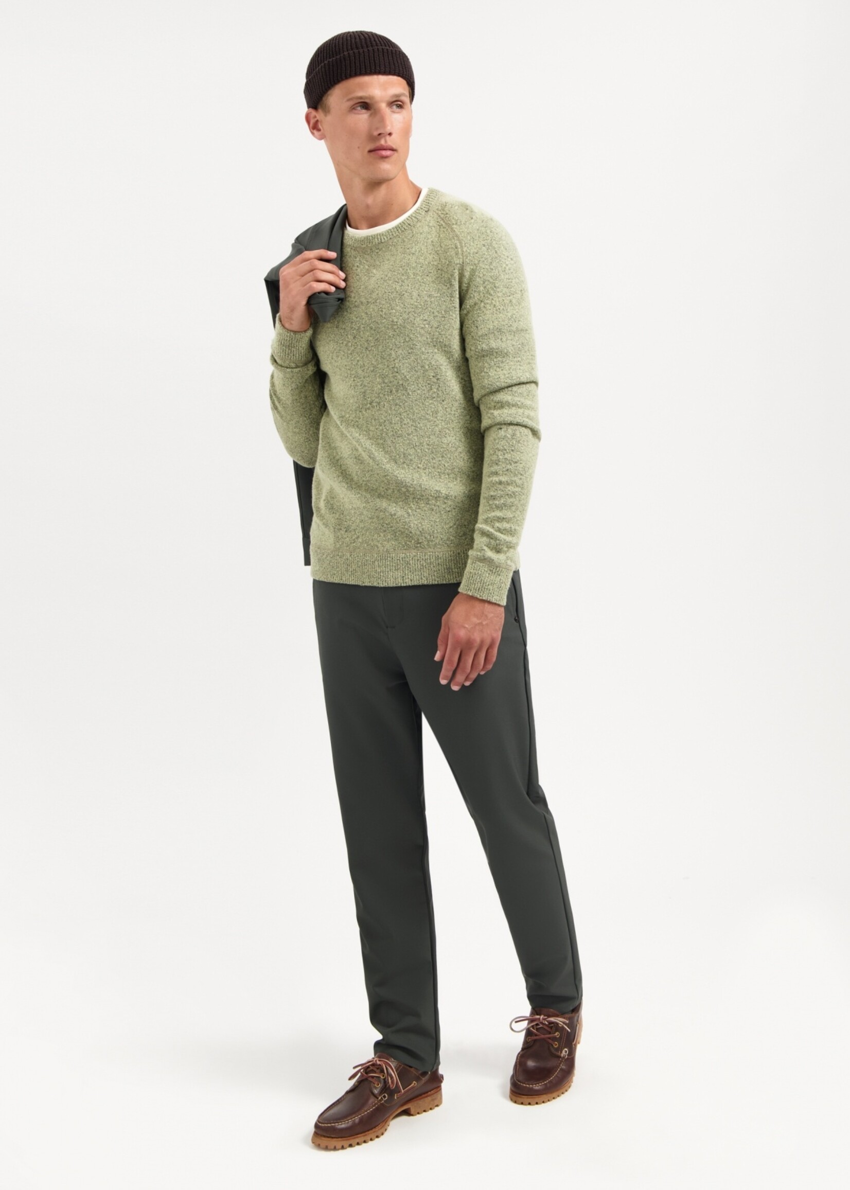 No Excess Trui Wool Blend - Light Moss